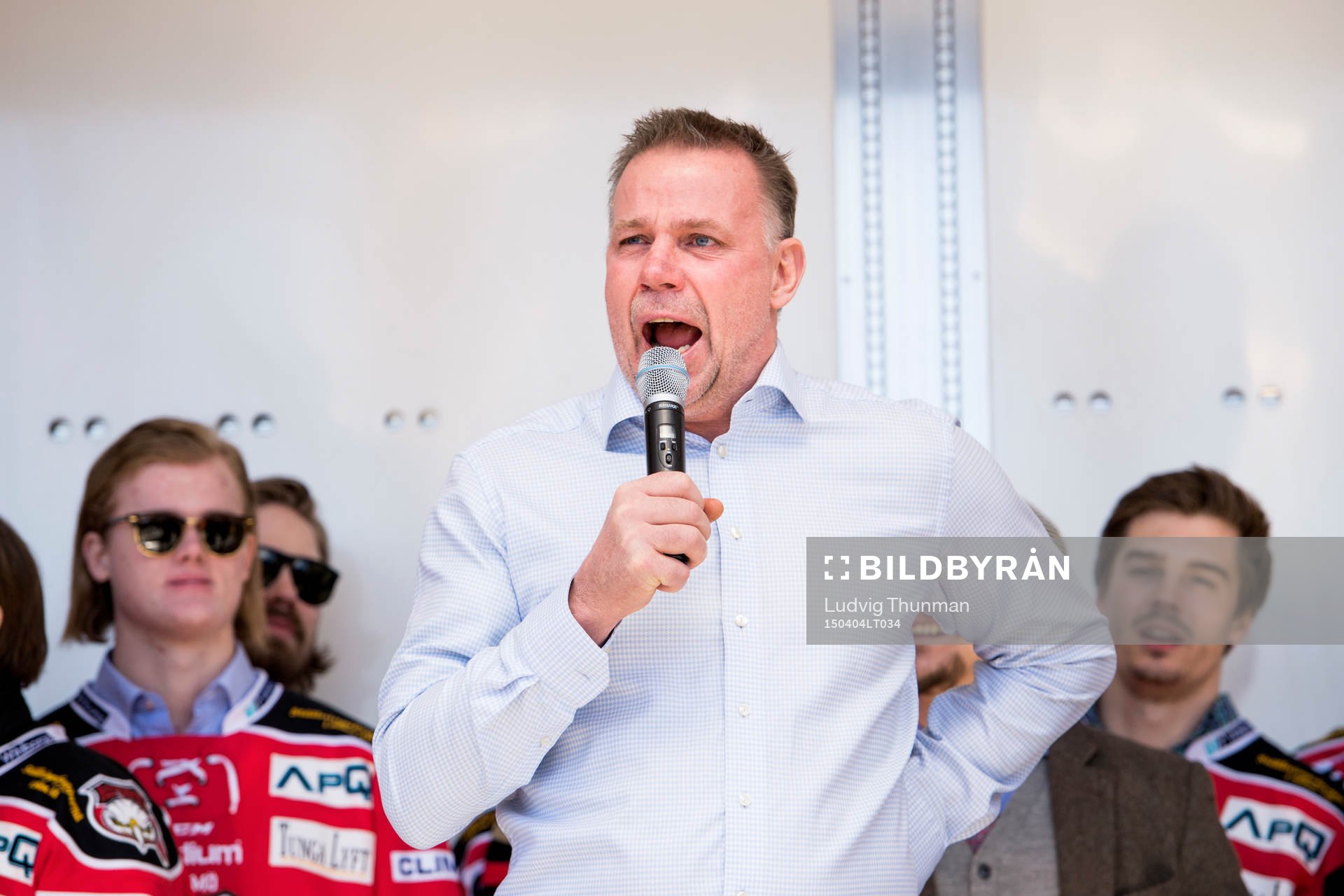 Malmö Redhawks tränare Mats Lusth när Malmö Redhawks