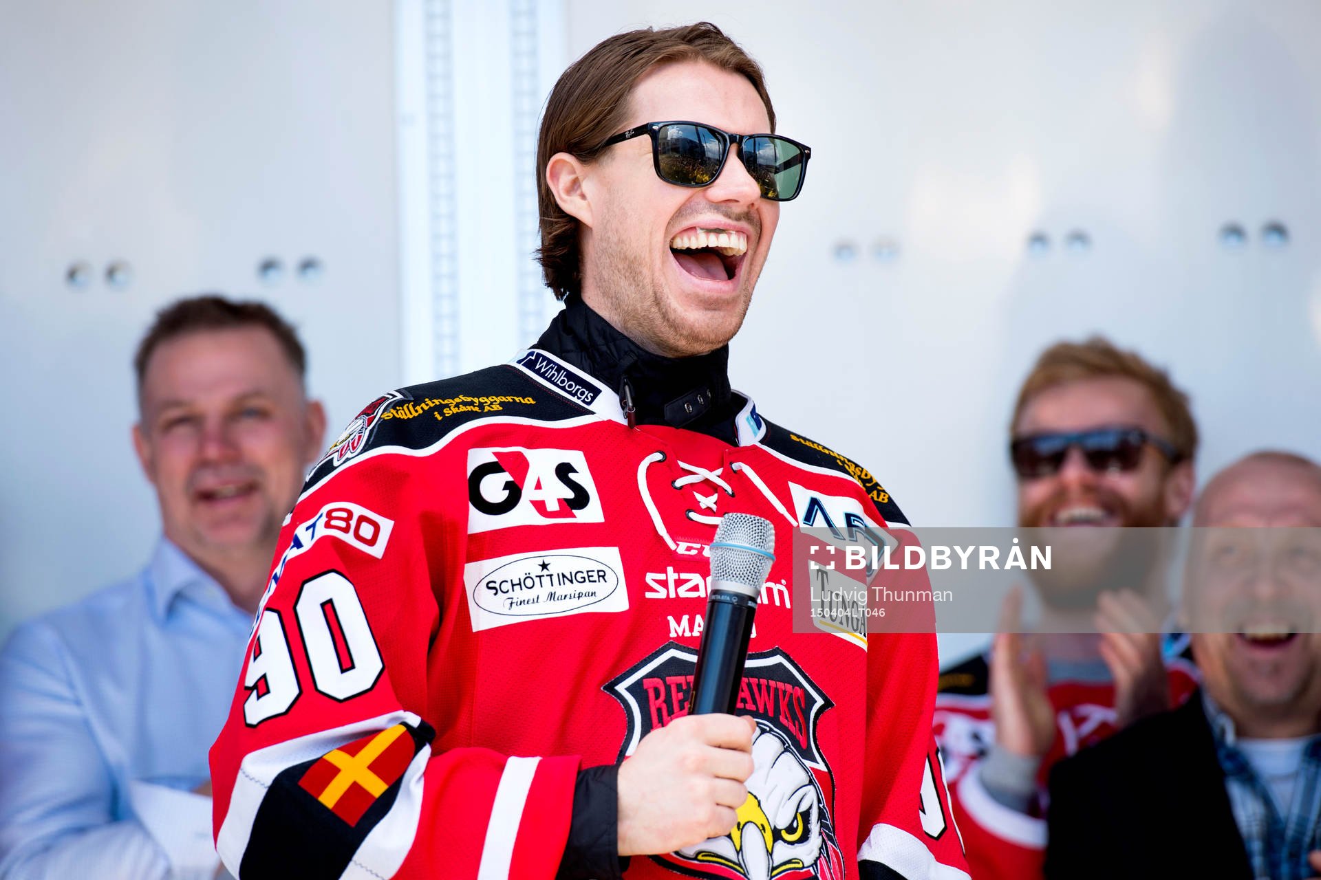 Malmö Redhawks Mattias Persson när Malmö Redhawks firar