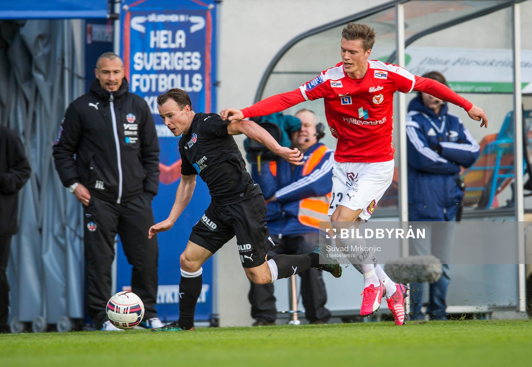 Helsingborgs Anton Wede och Kalmars Viktor Elm samt