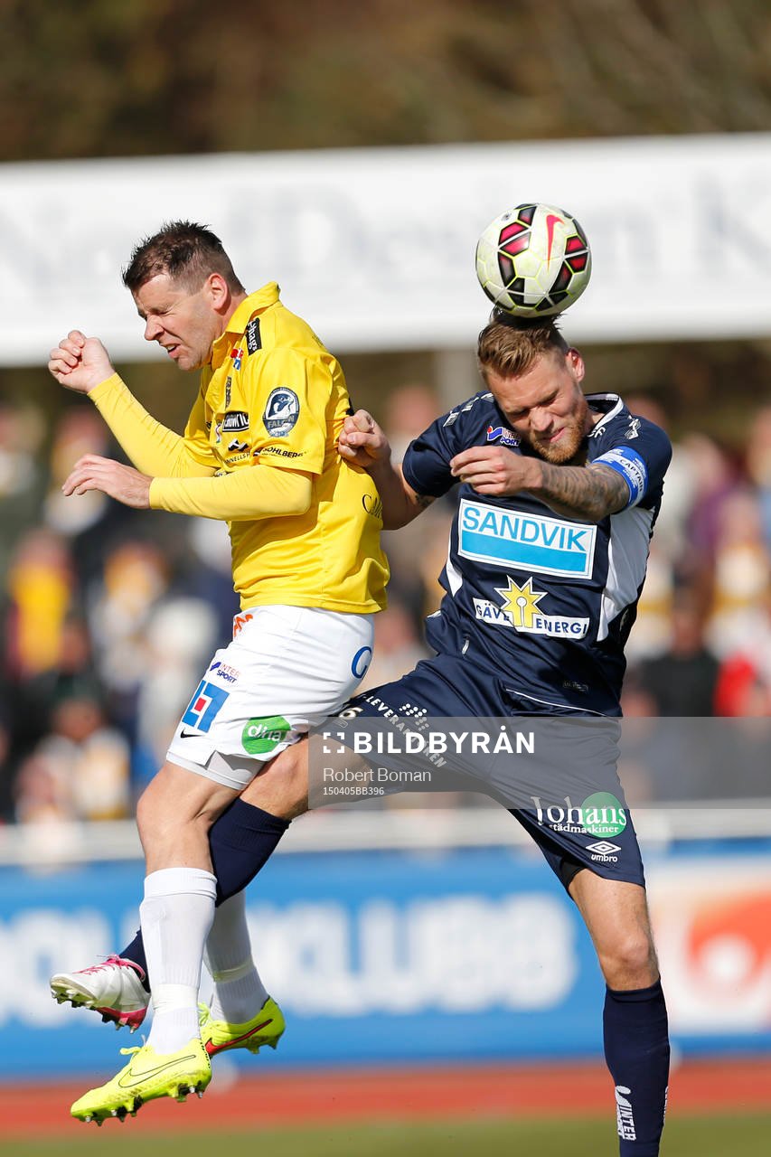 Falkenbergs Stefan Rodevåg och Gefles David Fällman i