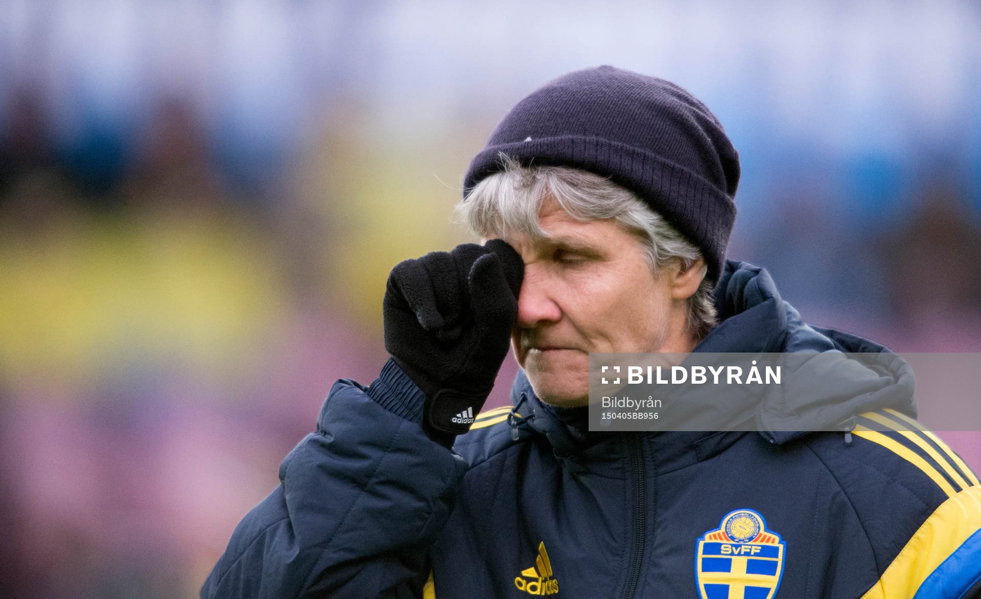 Sveriges tränare Pis Sundhage deppar