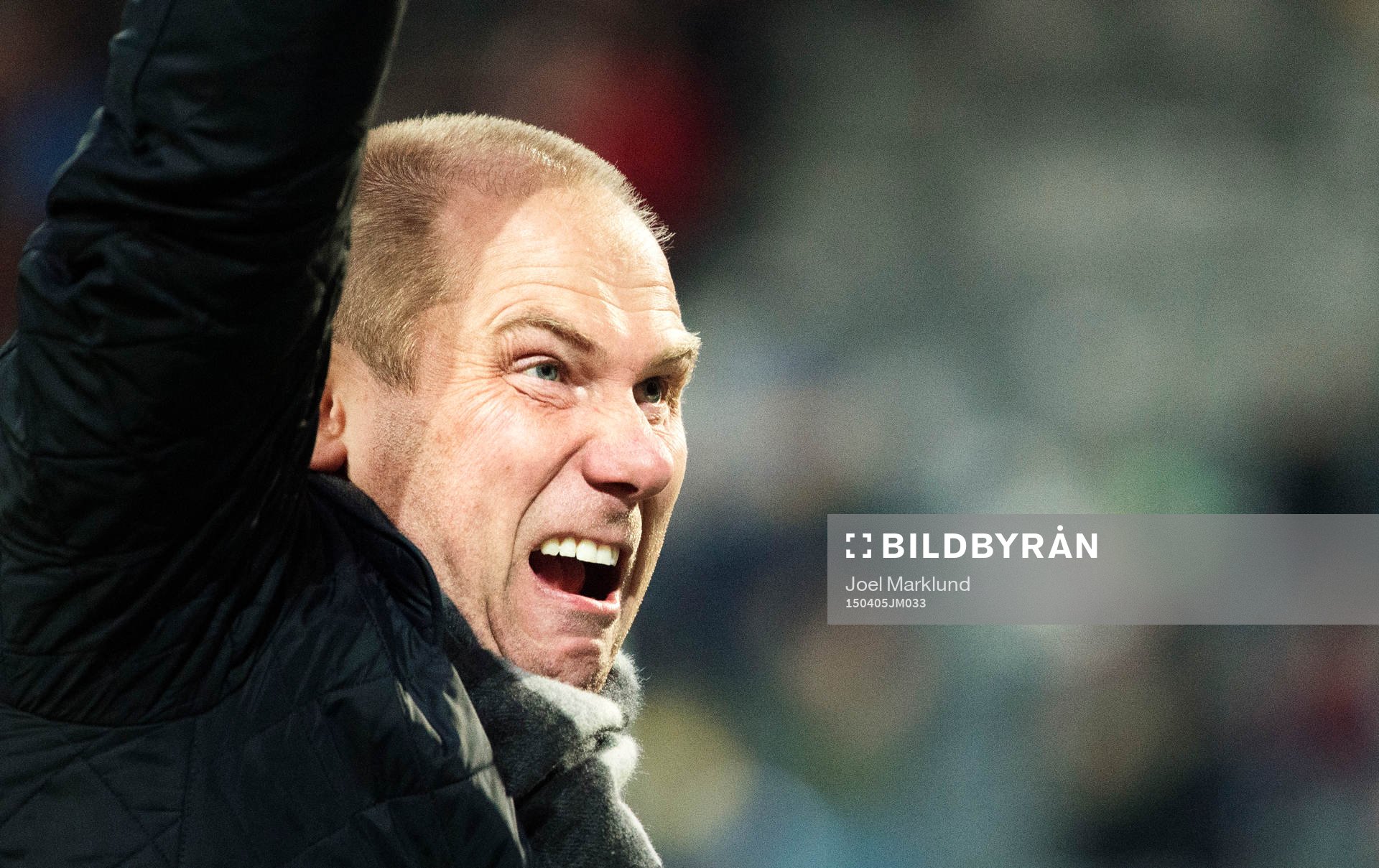 Elfsborgs manager Magnus Haglund jublar