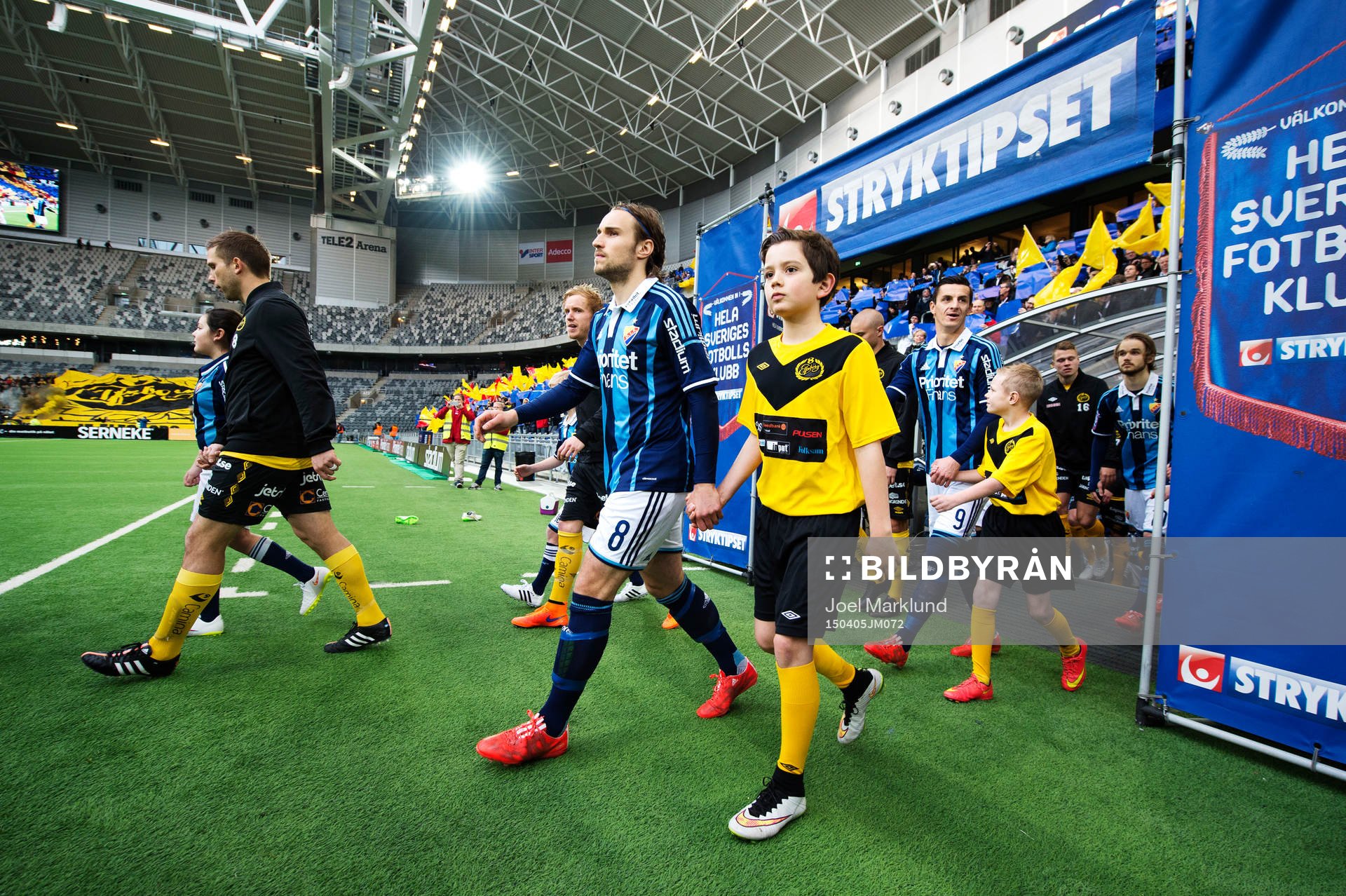 Elfsborgs Anders Svensson och Djurgårdens Kevin Walker och
