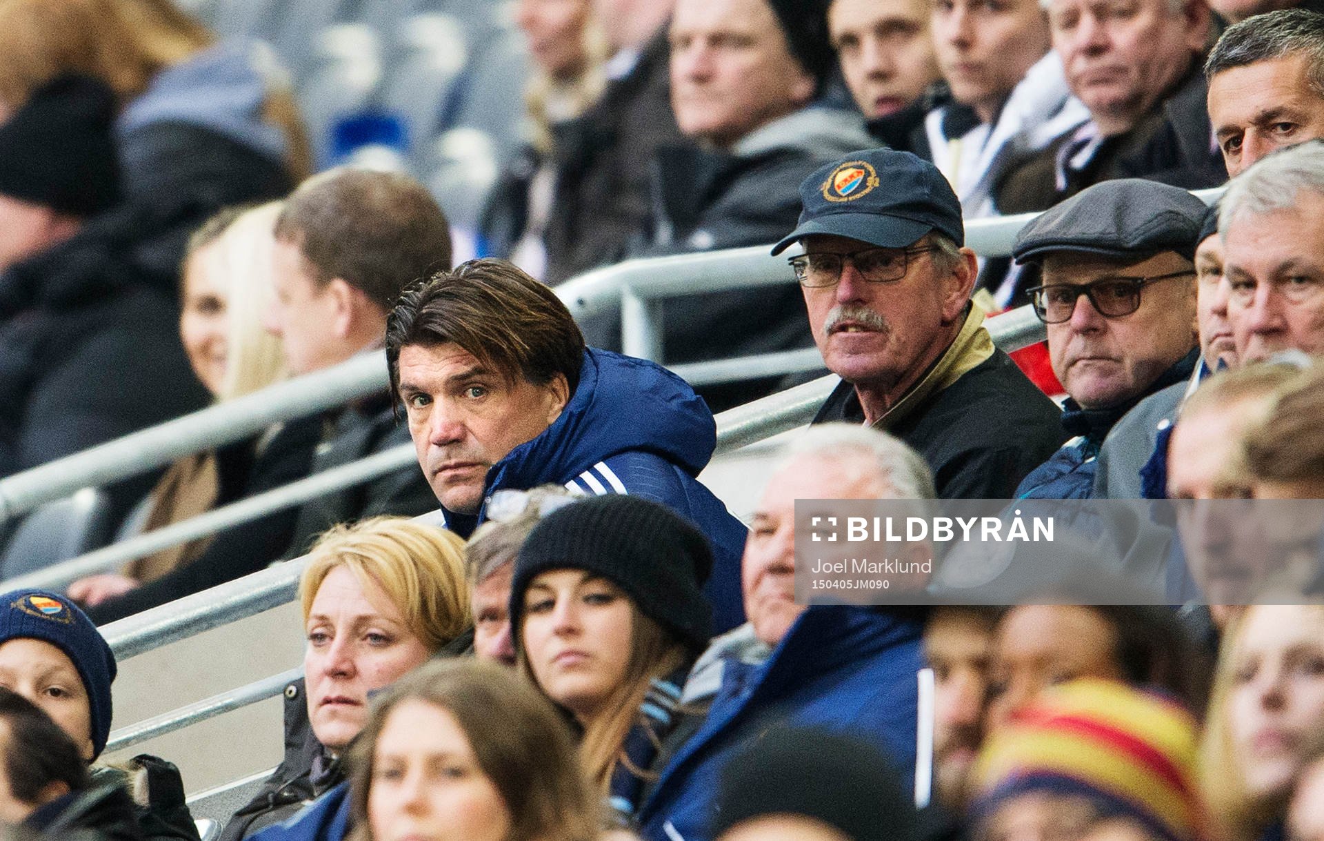 Djurgårdens sportchef Bo Andersson under fotbollsmatchen i Allsvenskan mellan Djurgården och Elfsborg den 5 april 2015 i Stockholm.