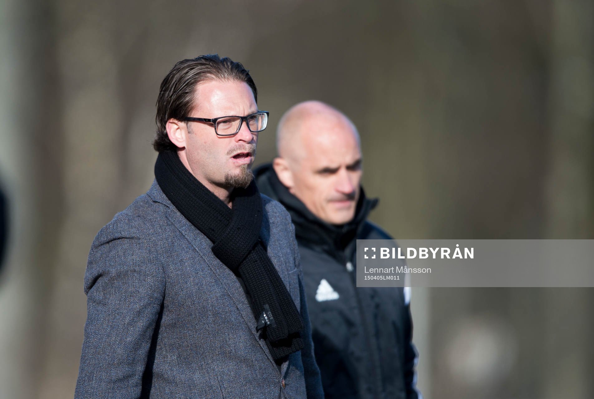 Ängelholms tränare Joakim Persson och Magnus Arvidsson i