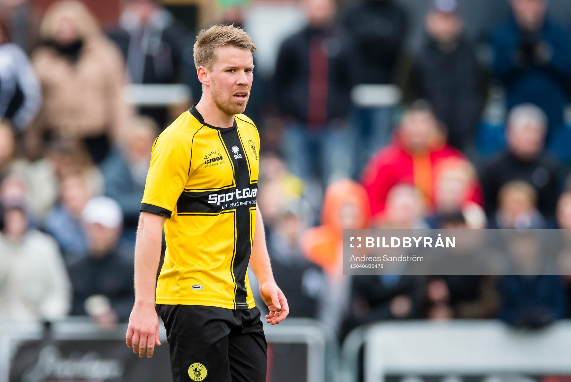 IK Frej Täbys Joakim Runnemo under fotbollsmatchen i Superettan mellan IK Frej och Jönköpings Södra 6 April 2015 i Stockholm. 
