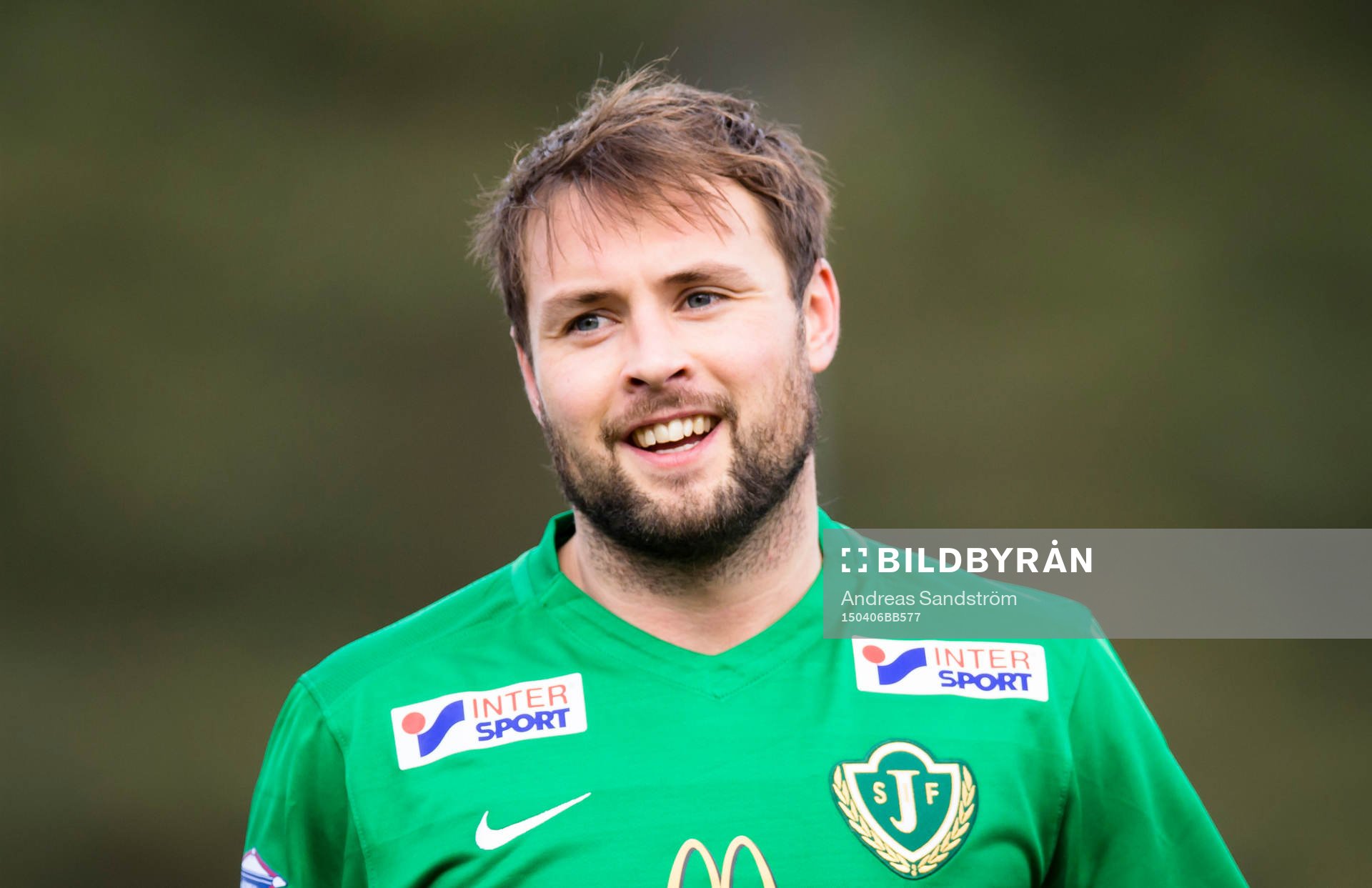 Jönköpings Södras Tom Siwe under fotbollsmatchen i Superettan mellan IK Frej och Jönköpings Södra 6 April 2015 i Stockholm. 