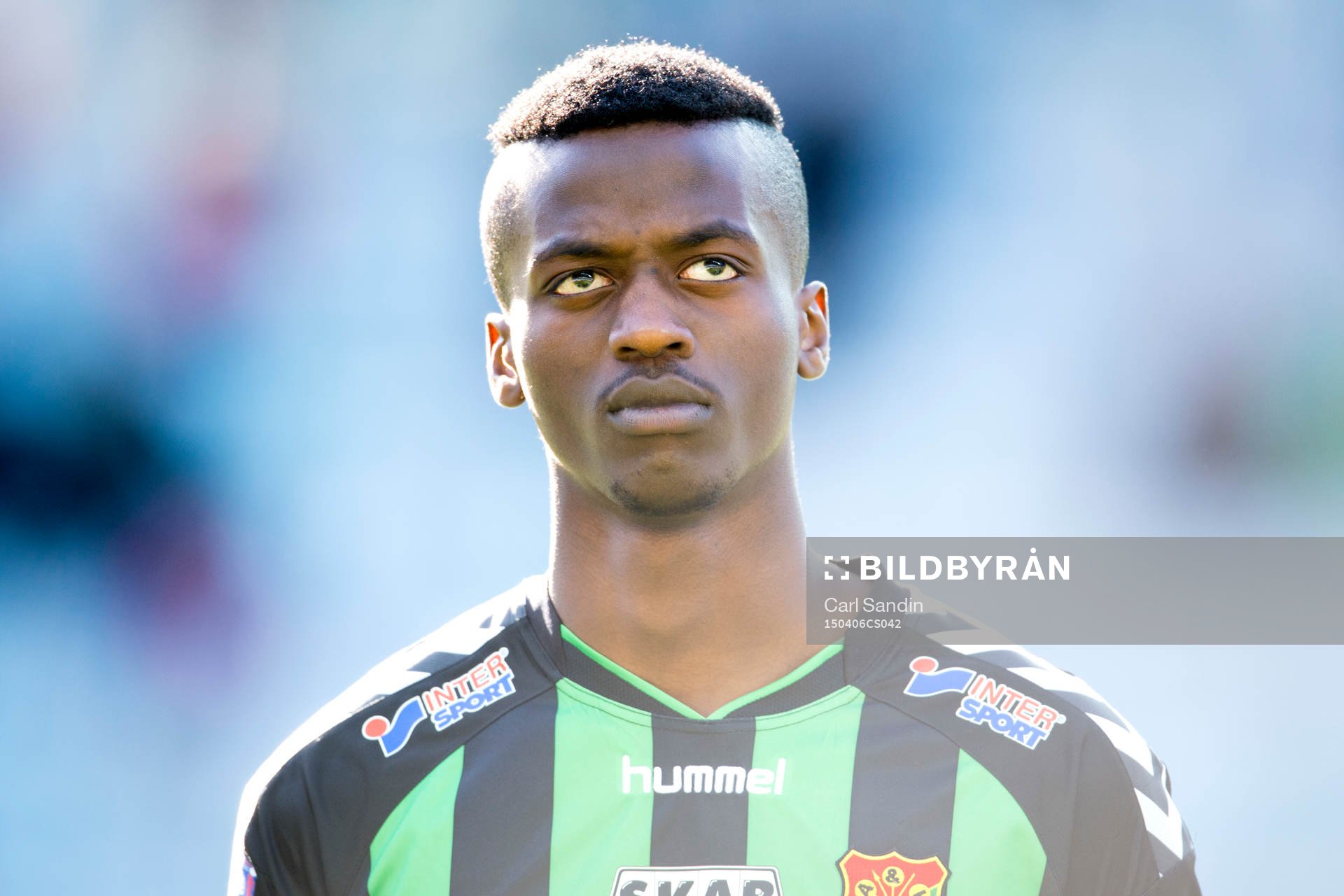 Gais Bryan Johansson under en fotbollsmatch i Superettan mellan Gais och Varberg den 6 april 2015 i Göteborg.