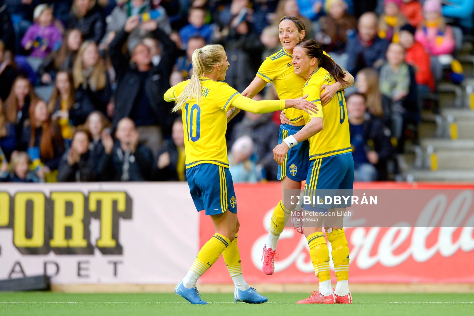 Sveriges Sofia Jakobsson, Lotta Schelin och Therese