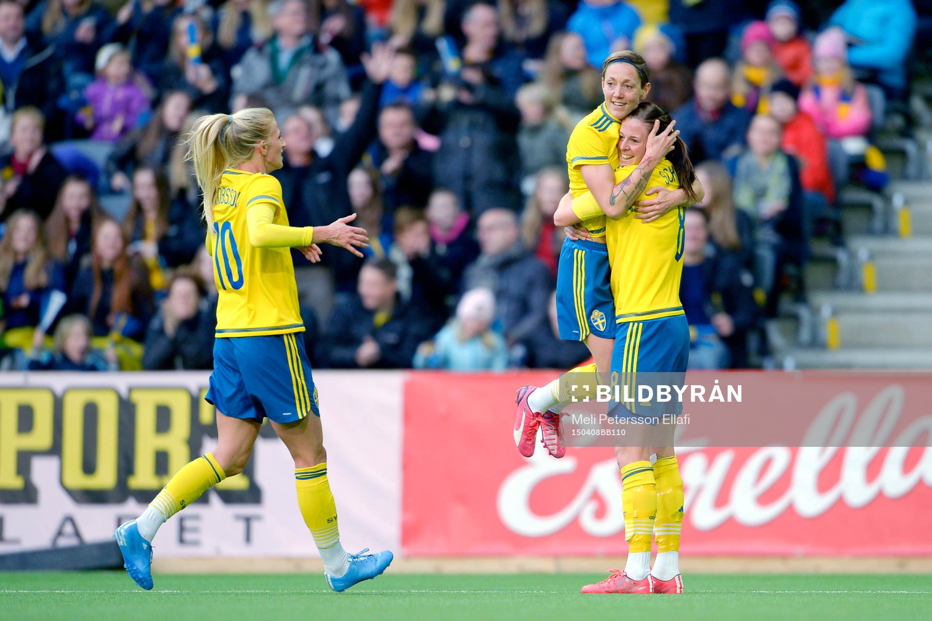 Sveriges Sofia Jakobsson, Lotta Schelin och Therese