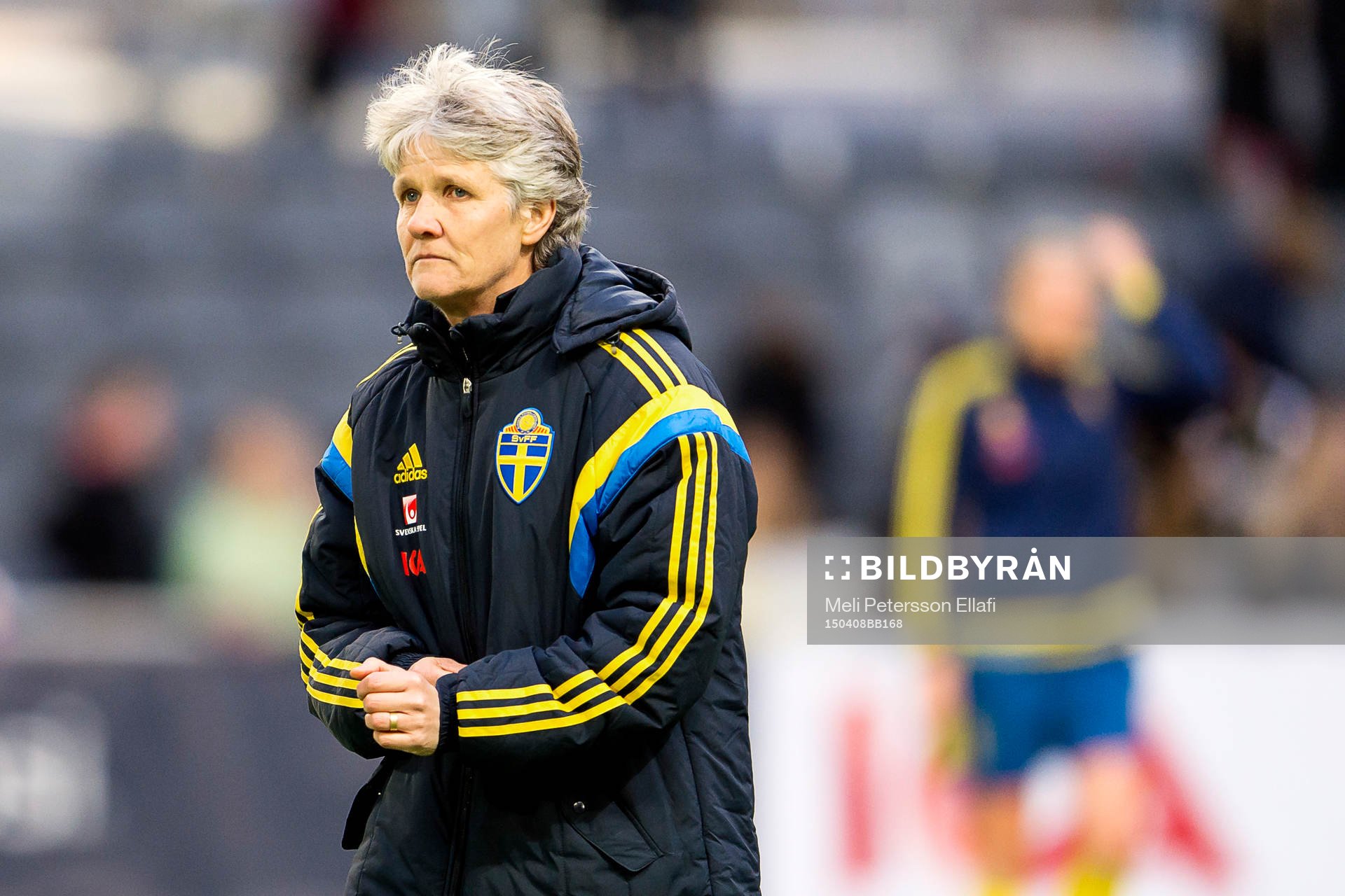 Sveriges förbundskapten Pia Sundhage deppar