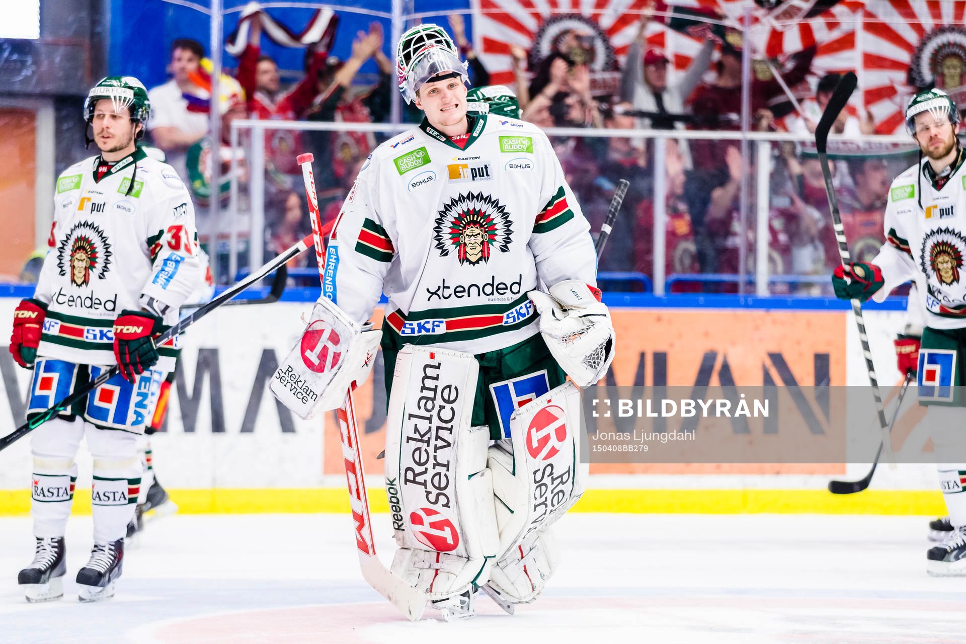 Frölundas målvakt Lars Johansson deppar