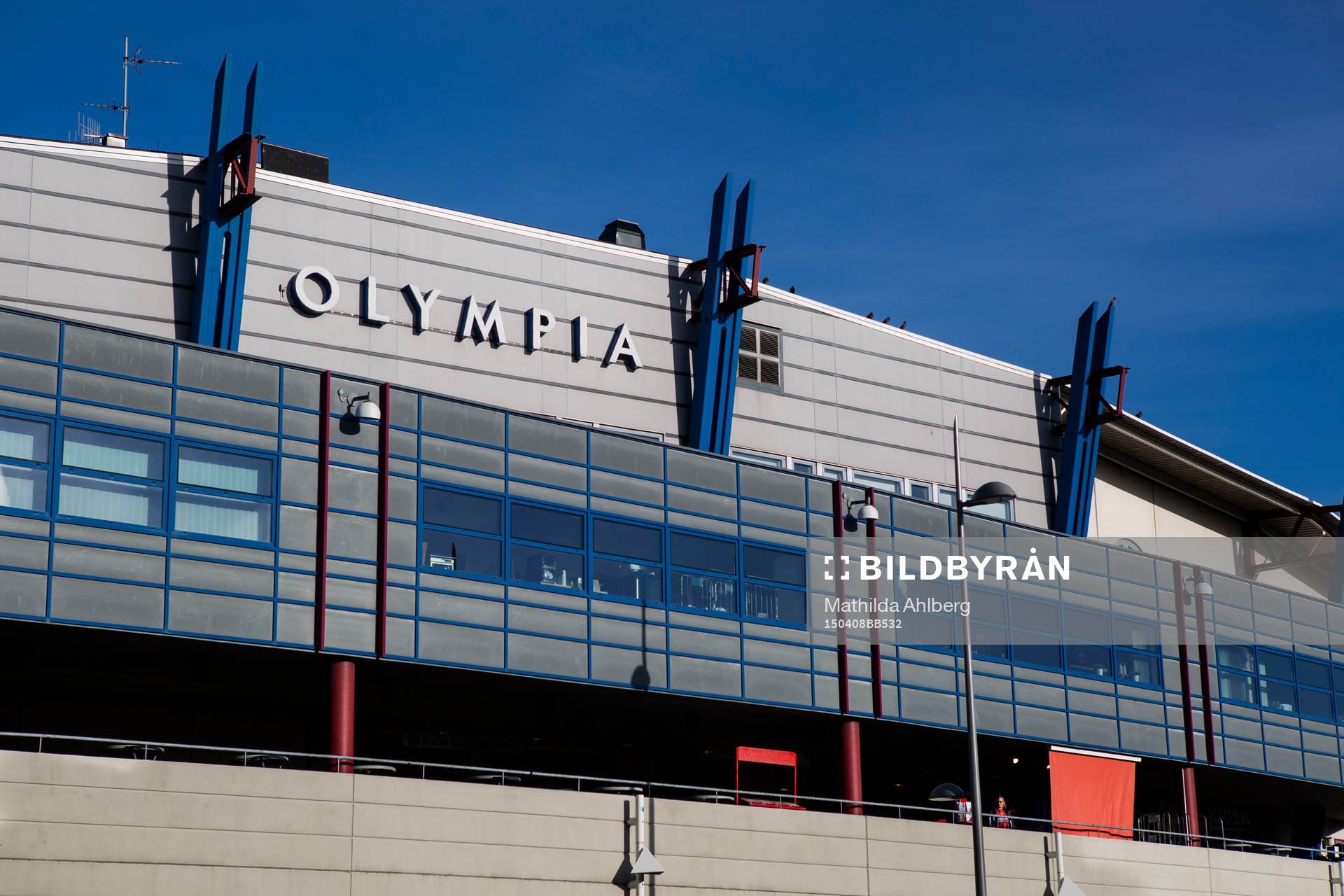Exteriör Olympia inför fotbollsmatchen i Allsvenskan mellan Helsingborg och Falkenberg den 8 April 2015 i Helsingborg.