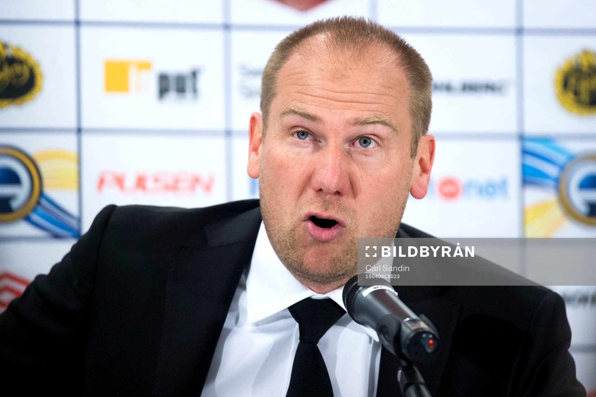 Elfsborgs manager Magnus Haglund på en presskonferens