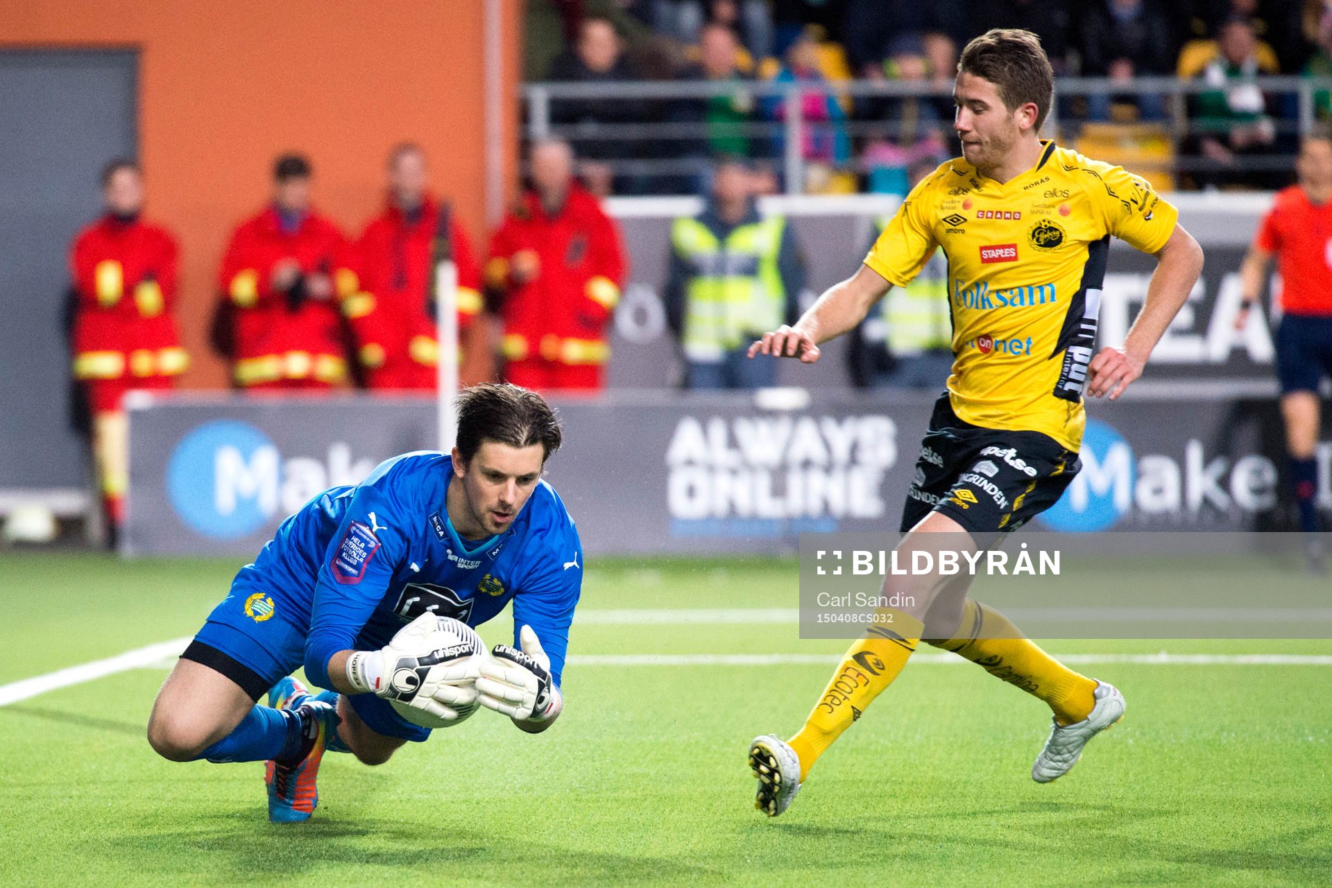 Hammarbys målvakt Johannes Hopf och Elfsborgs Marcus