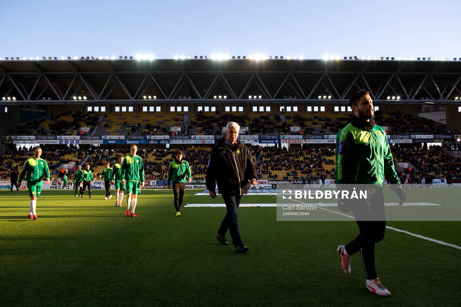 Hammarbys tränare Nanne Bergstrand innan fotbollsmatchen i