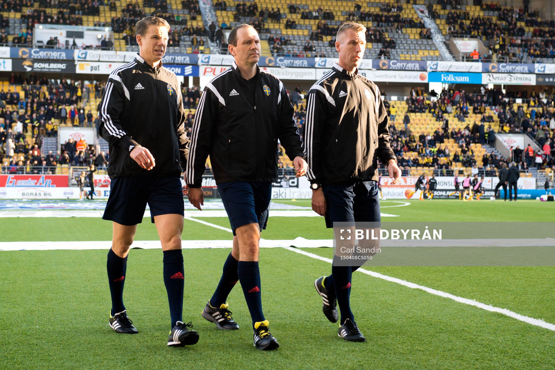 Domare Daniel Wärnmark, Jonas Eriksson och Mathias