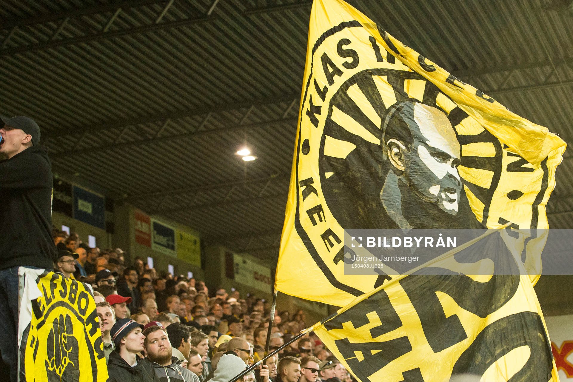Flagga med Klas Ingesson hyllning Keep The Faith