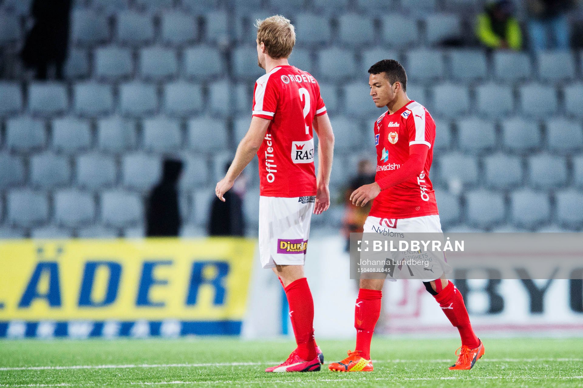 Kalmars Ismael Silva Lima och Markus Thorbjörnsson deppar