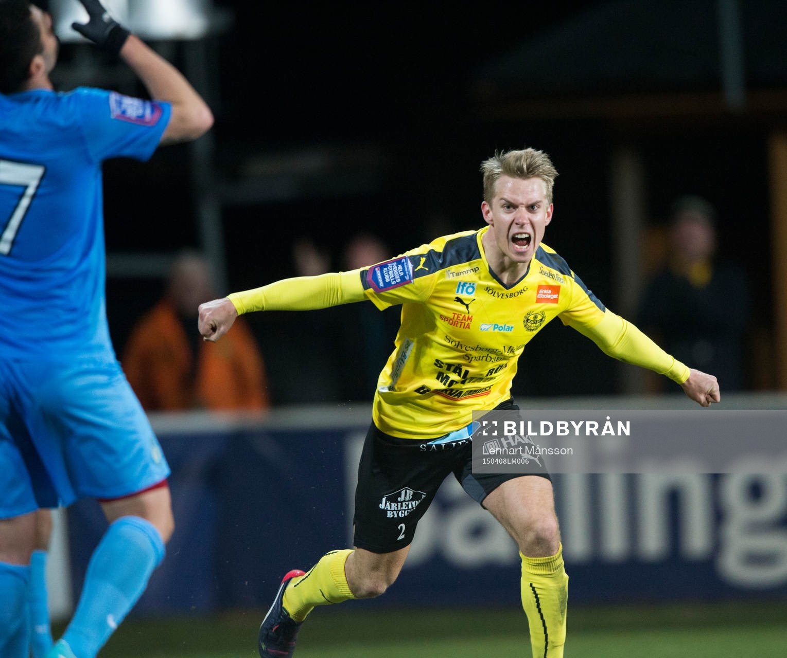 Mjällbys Hampus Bergdahl har kvitterat till 1-1 och