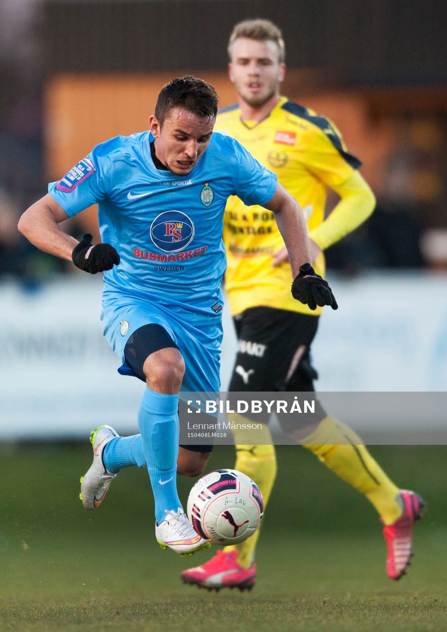 Athletics Rinor Nushi i matchen i Superettan mellan