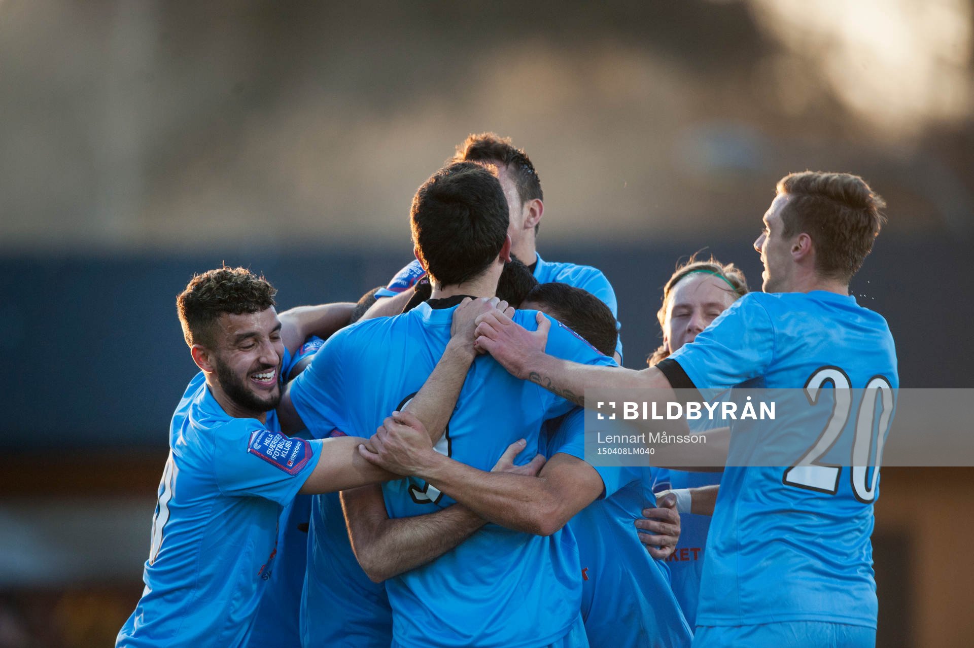 Athletics Rabi Elia har gjort 0-1 i matchen i Superettan