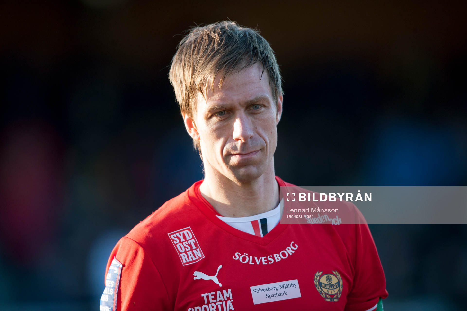 Mjällbys Mattias Asper i matchen i Superettan mellan