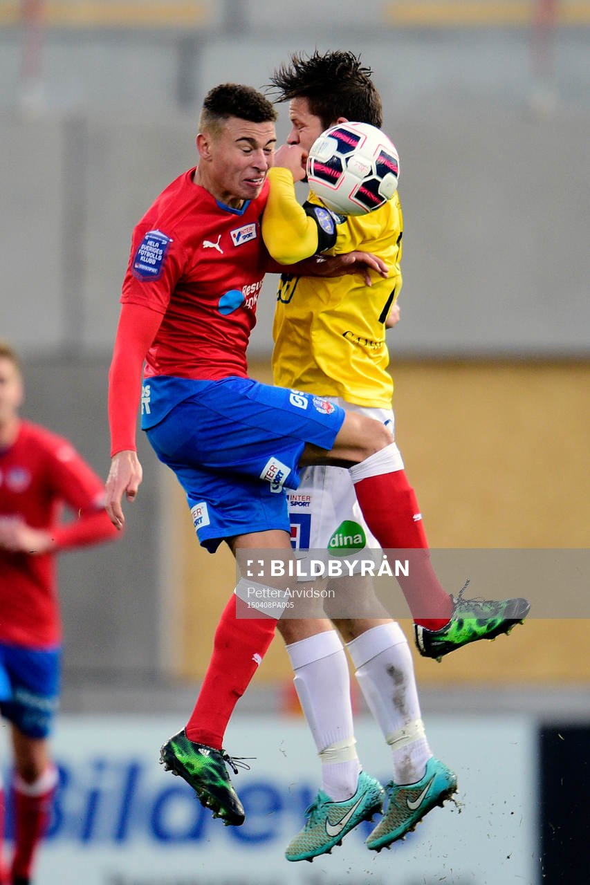 Helsingborgs Jordan Larsson och Falkenbergs David Svensson