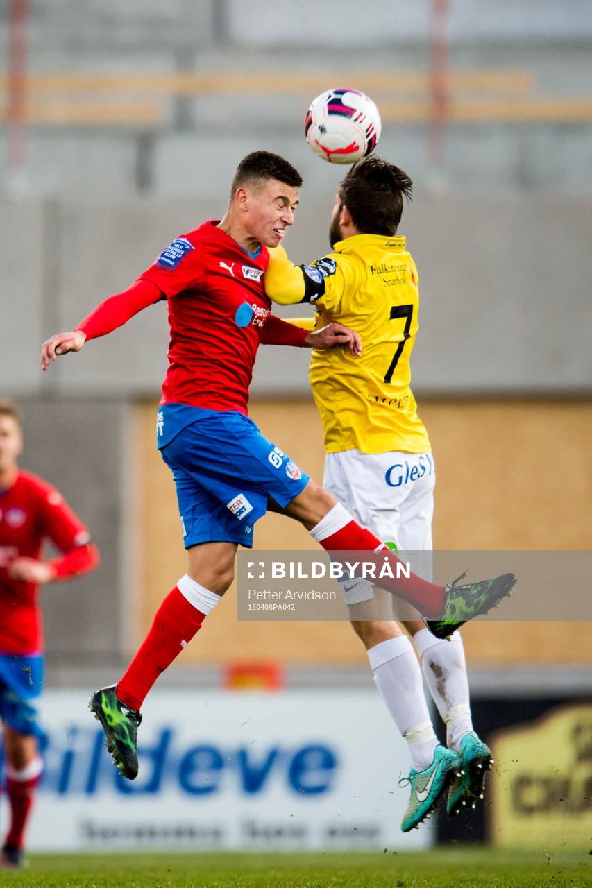 Helsingborgs Jordan Larsson i nickduell med Falkenbergs