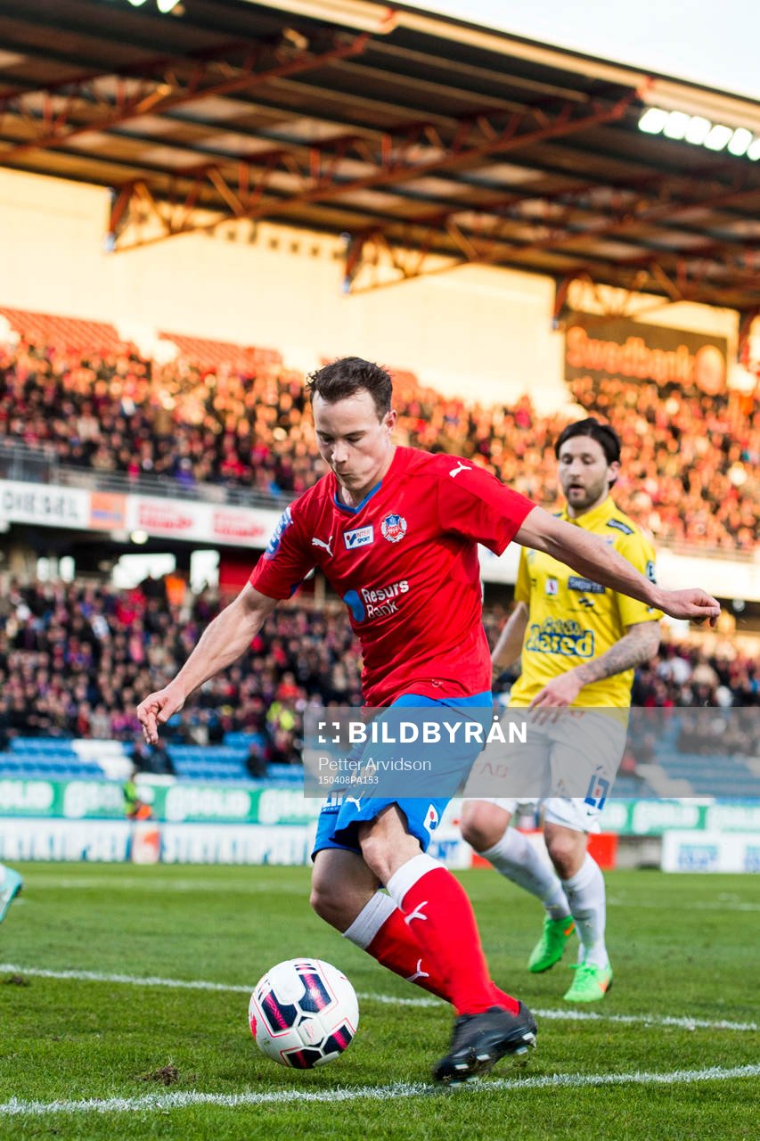 Helsingborgs Anton Wede under fotbollsmatchen i Allsvenskan mellan Helsingborg och Falkenberg den 8 april 2015 i Helsingborg.
