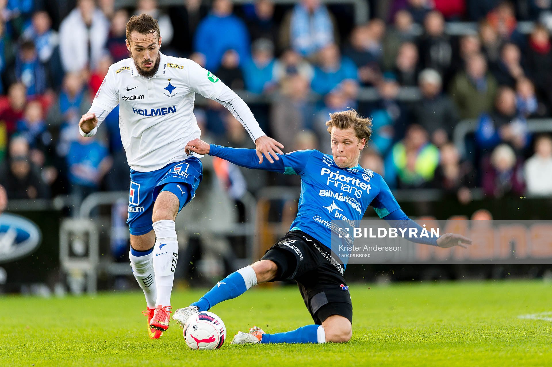 Norrköpings Emir Kujovic och Halmstads Kristoffer