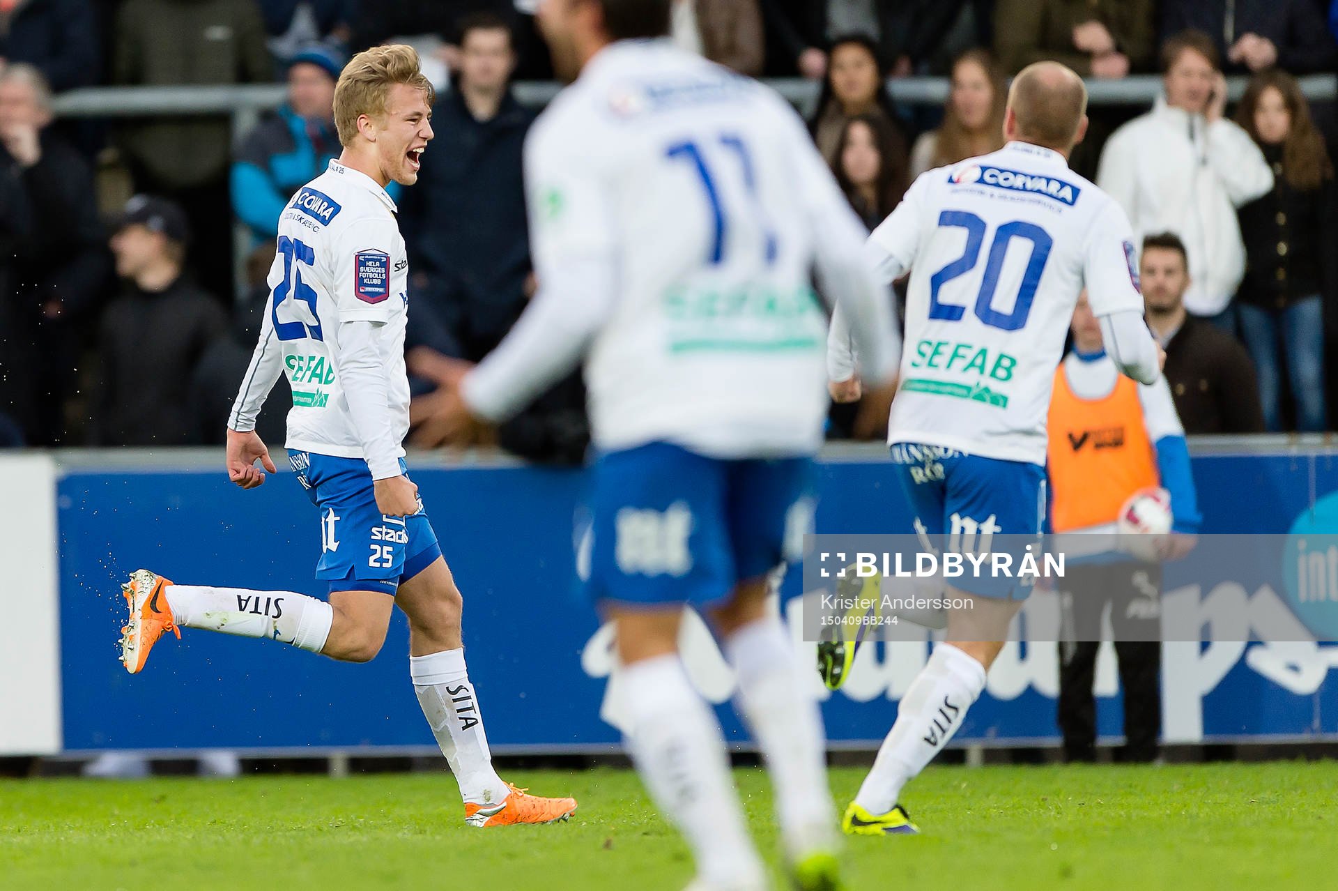 Norrköpings Filip Dagerstål jublar