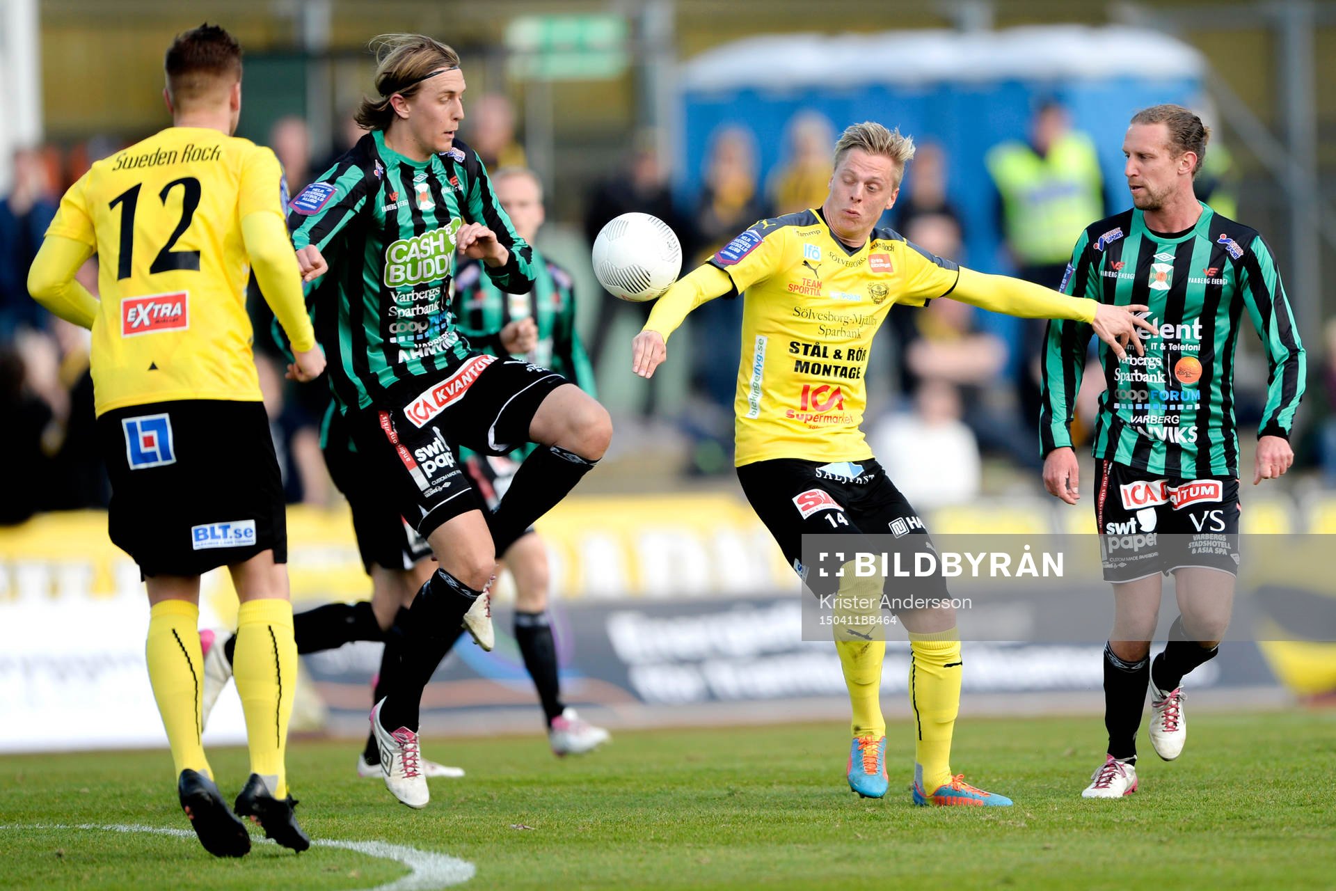Varbergs Joakim Lindner och Mjällbys Mattias Håkansson