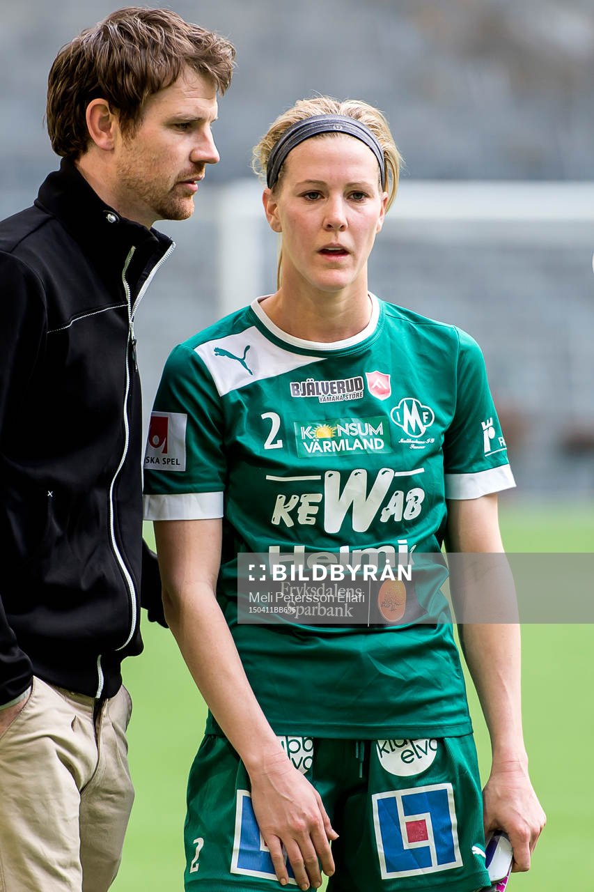 Mallbackens tränare David Kjellin och Tessa Gavilsky deppar