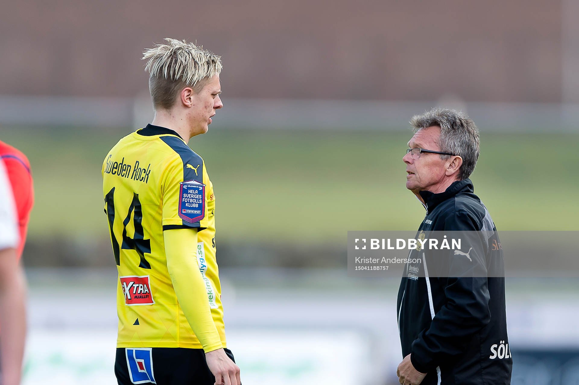 Mjällbys Mattias Håkansson och tränare Anders Linderoth