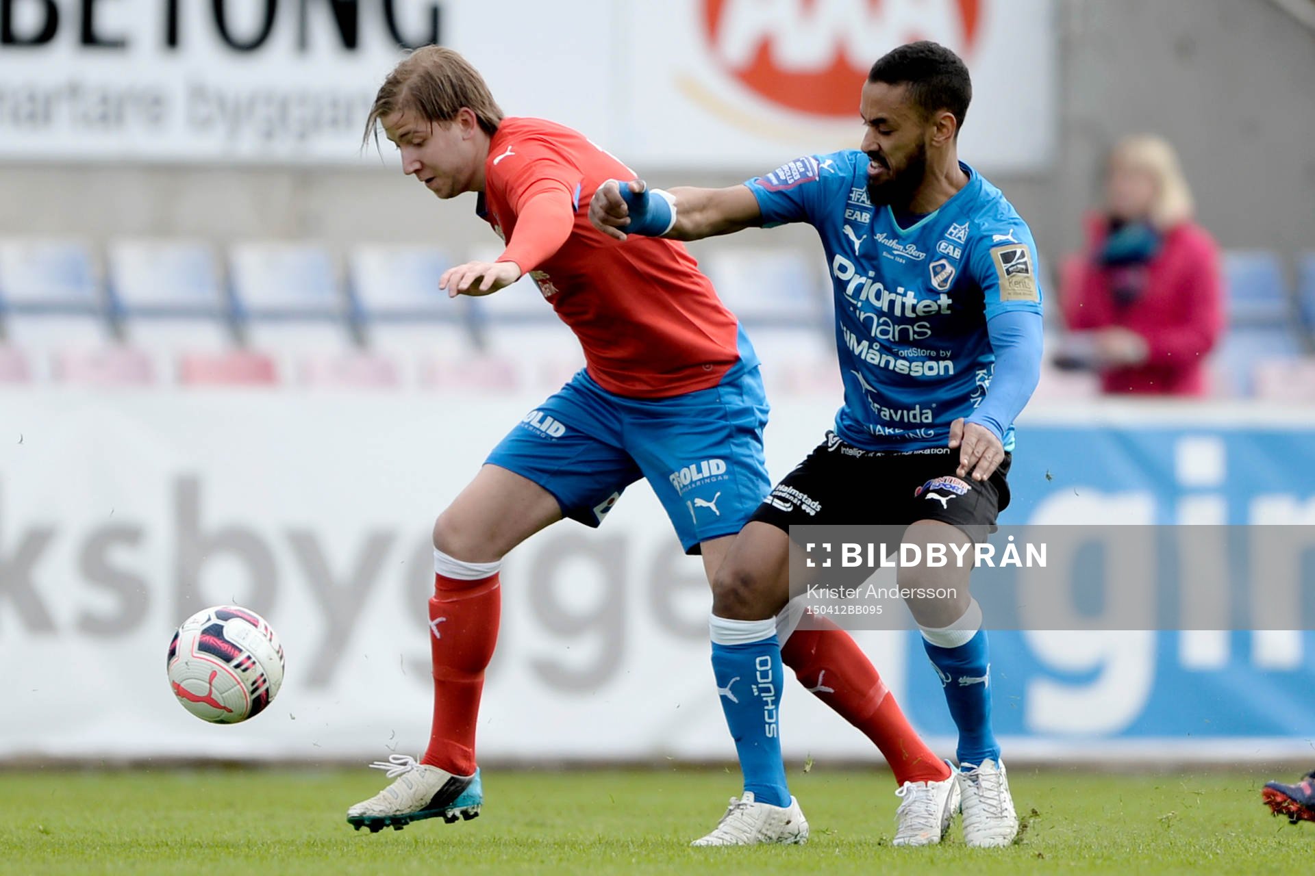 Halmstads Junes Barny och Helsingborgs Darijan Bojanic