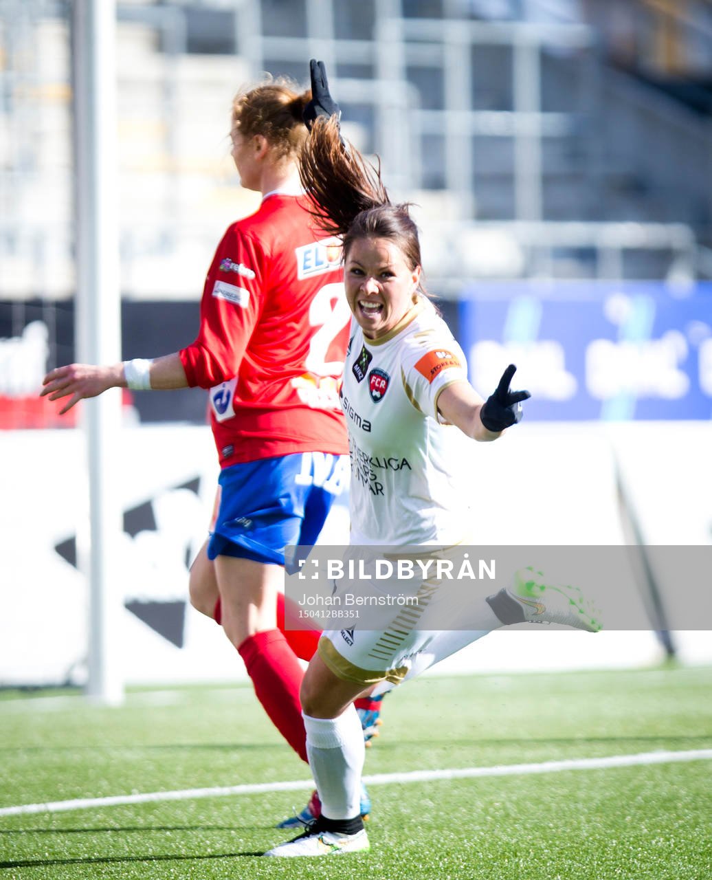 Rosengårds Sara Björk Gunnarsdottir gör 1-3 och jublar