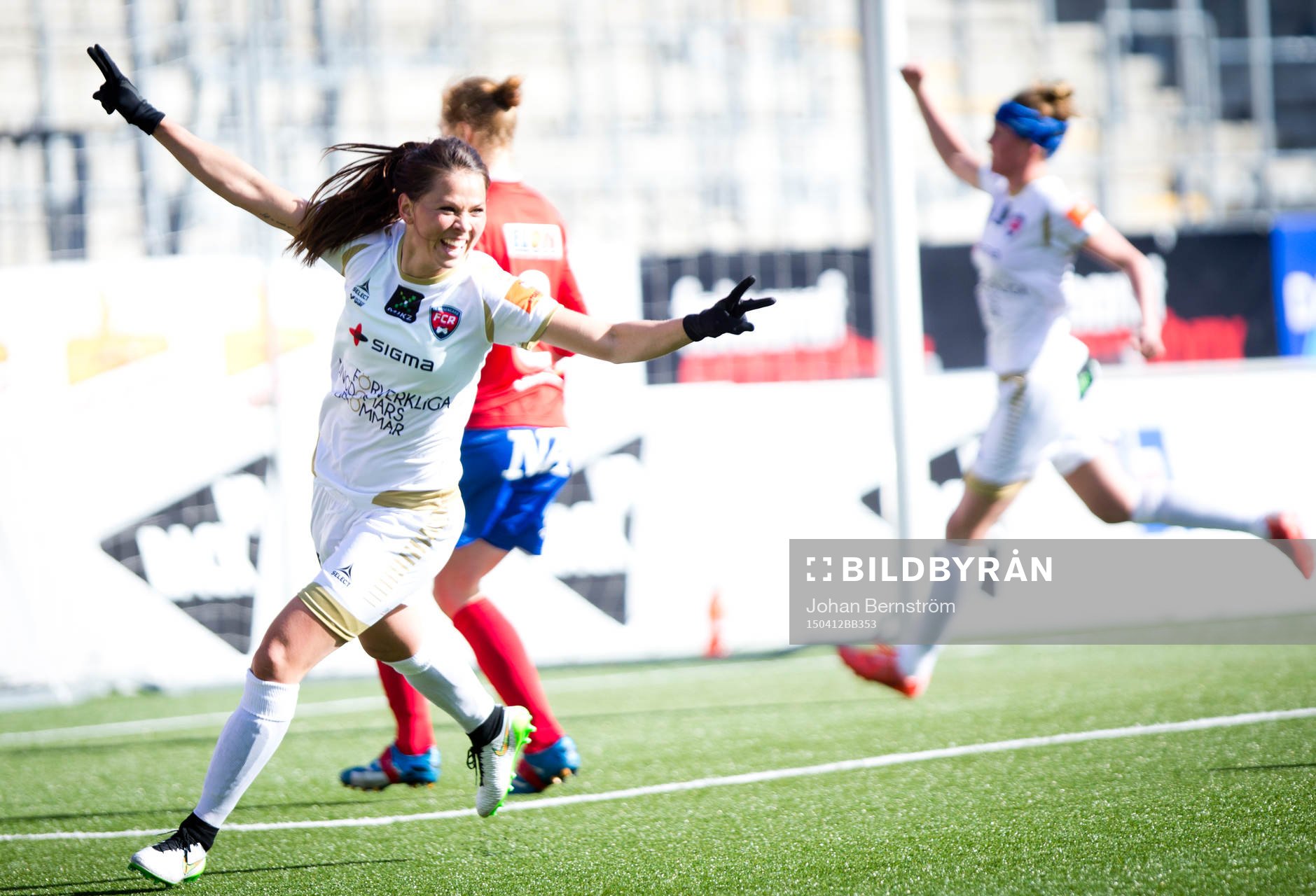 Rosengårds Sara Björk Gunnarsdottir gör 1-3 och jublar