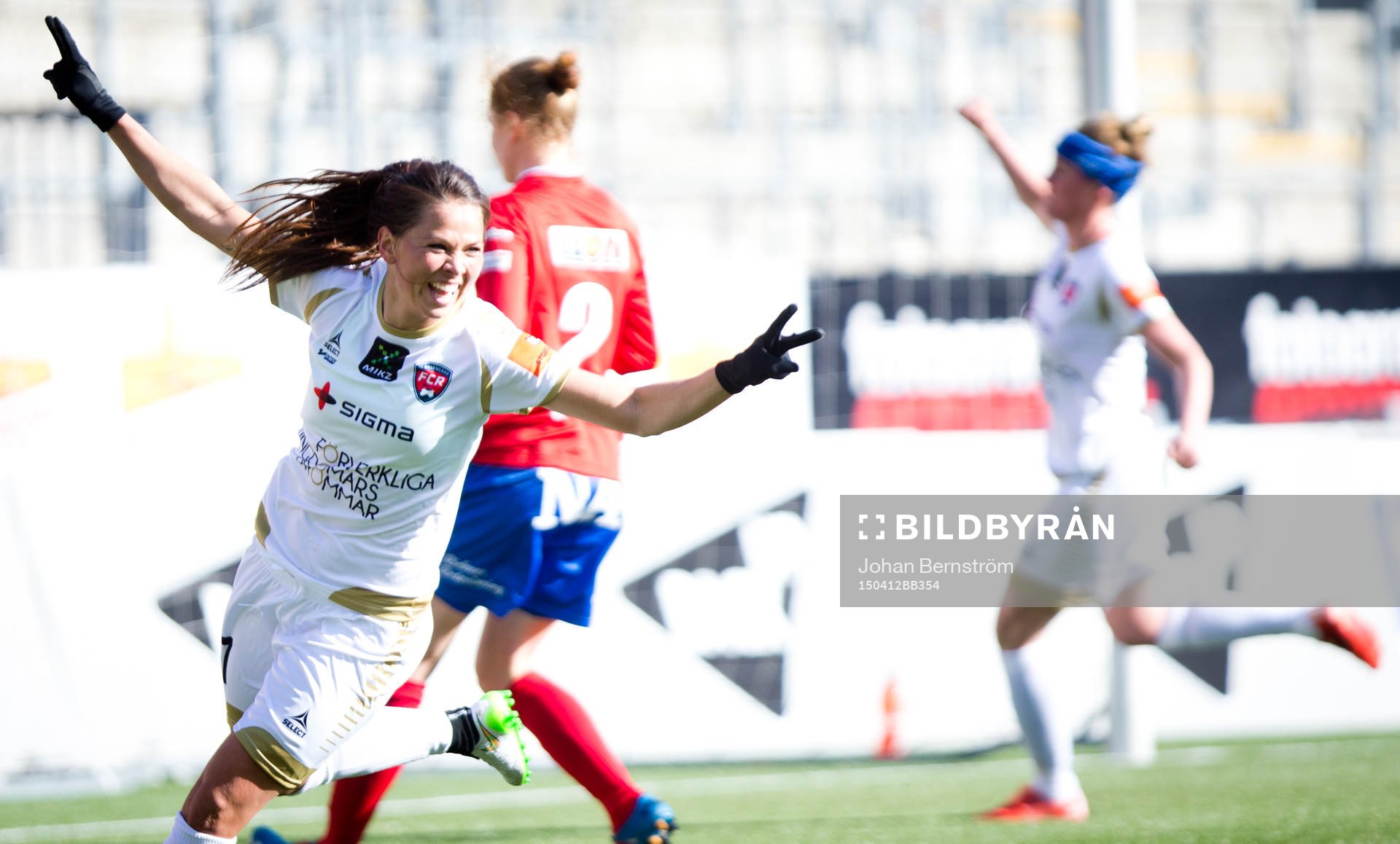 Rosengårds Sara Björk Gunnarsdottir gör 1-3 och jublar