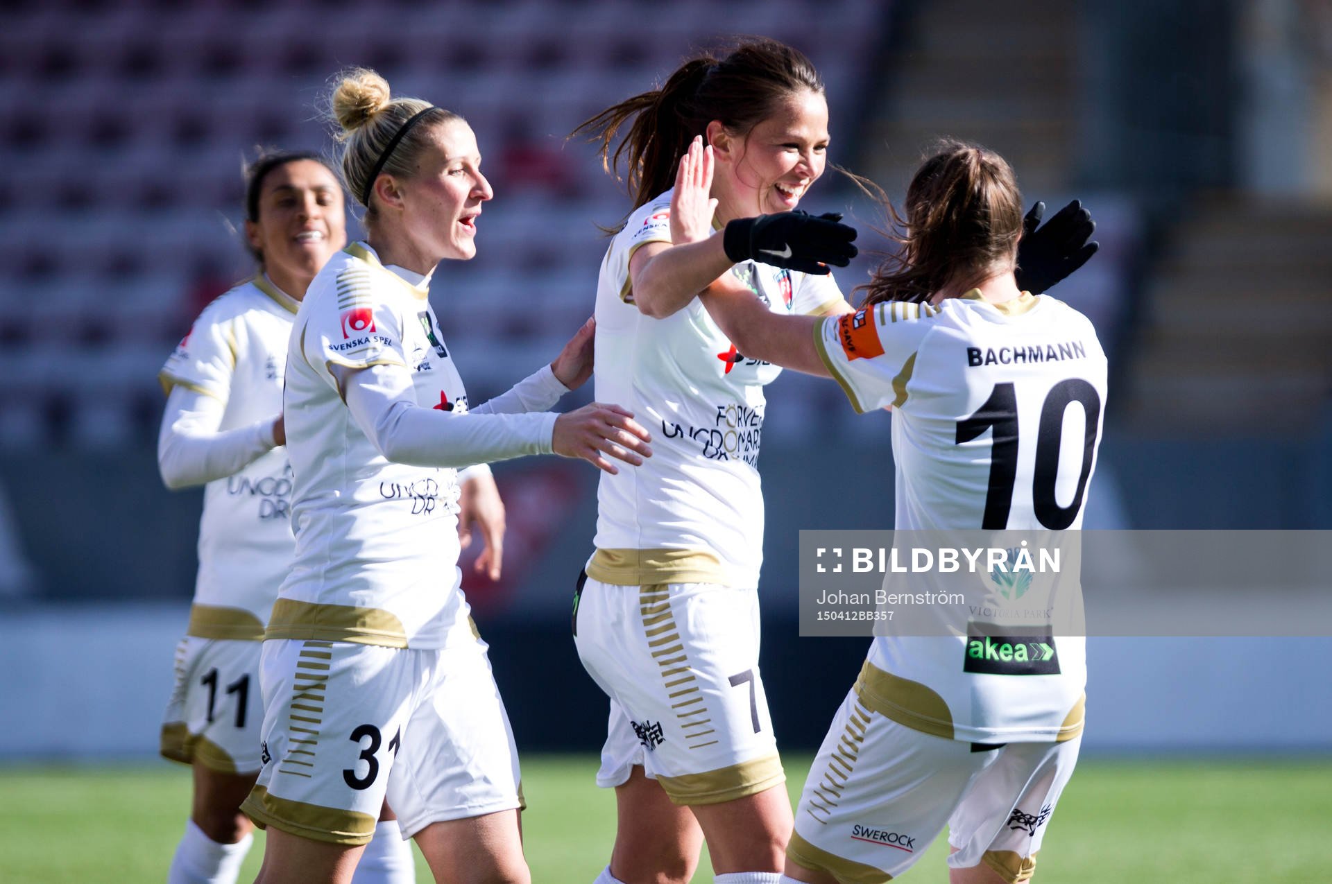 Rosengårds Sara Björk Gunnarsdottir gör 1-3 och jublar