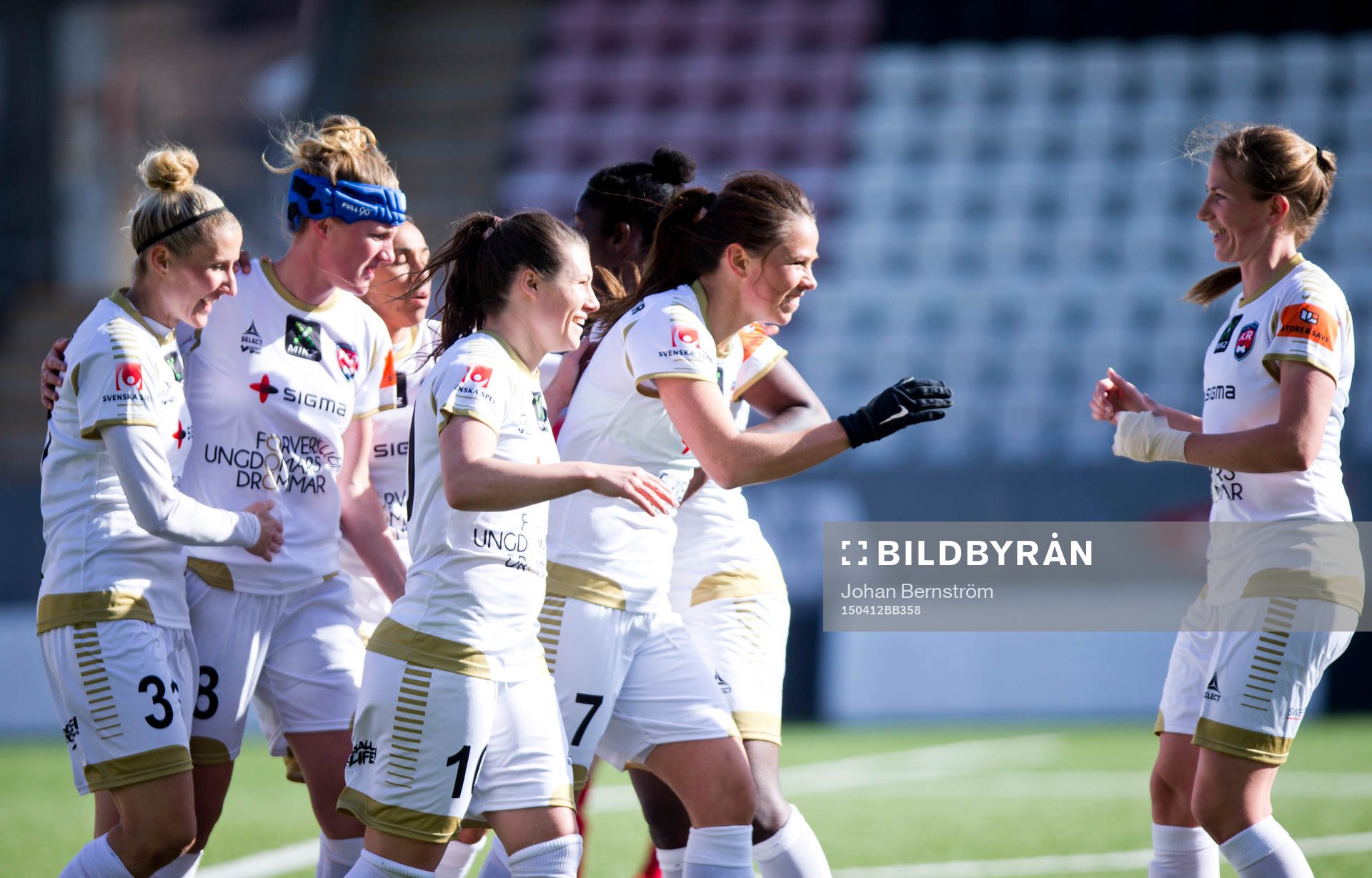 Rosengårds Sara Björk Gunnarsdottir gör 1-3 och jublar