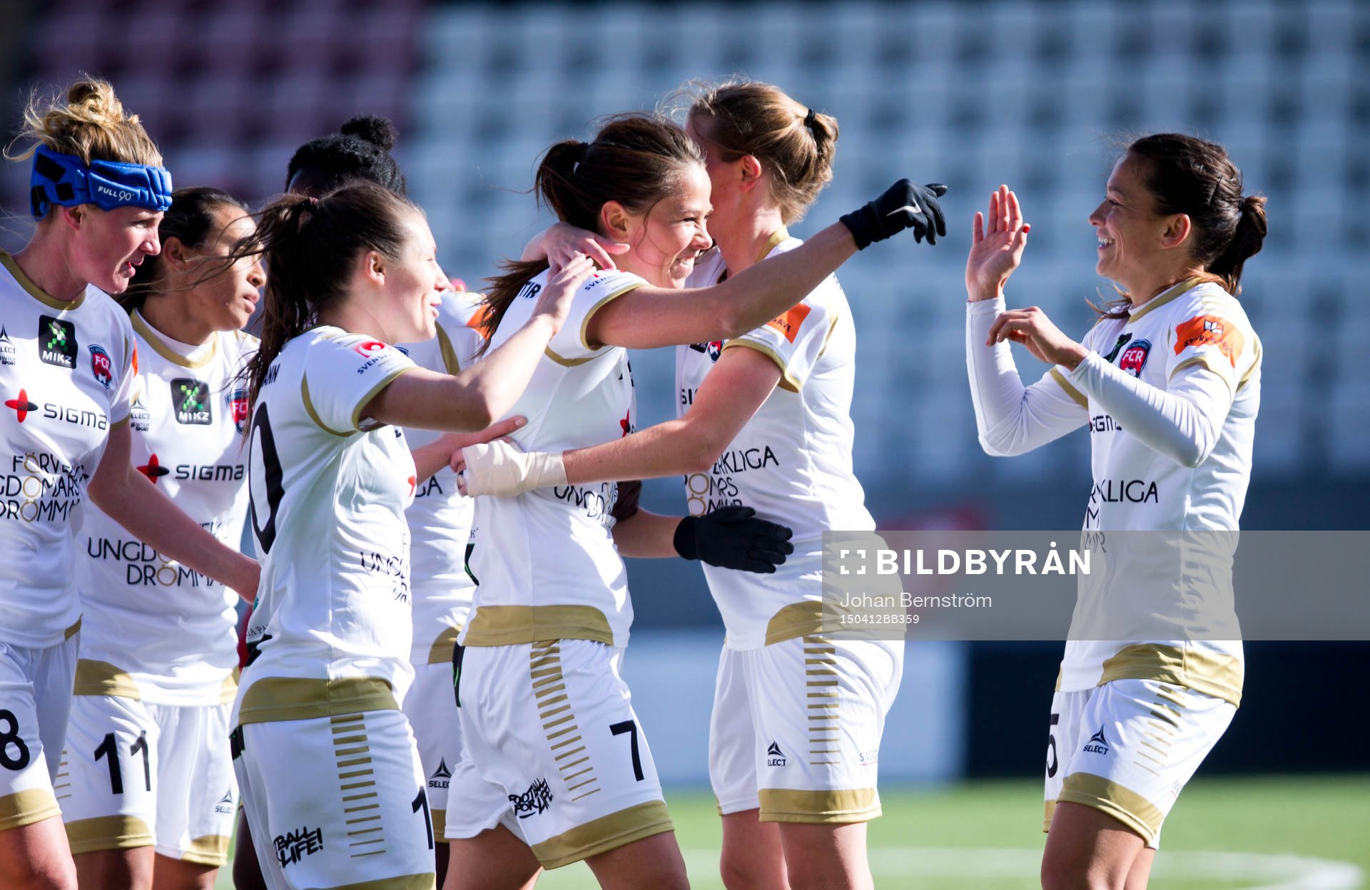Rosengårds Sara Björk Gunnarsdottir gör 1-3 och jublar