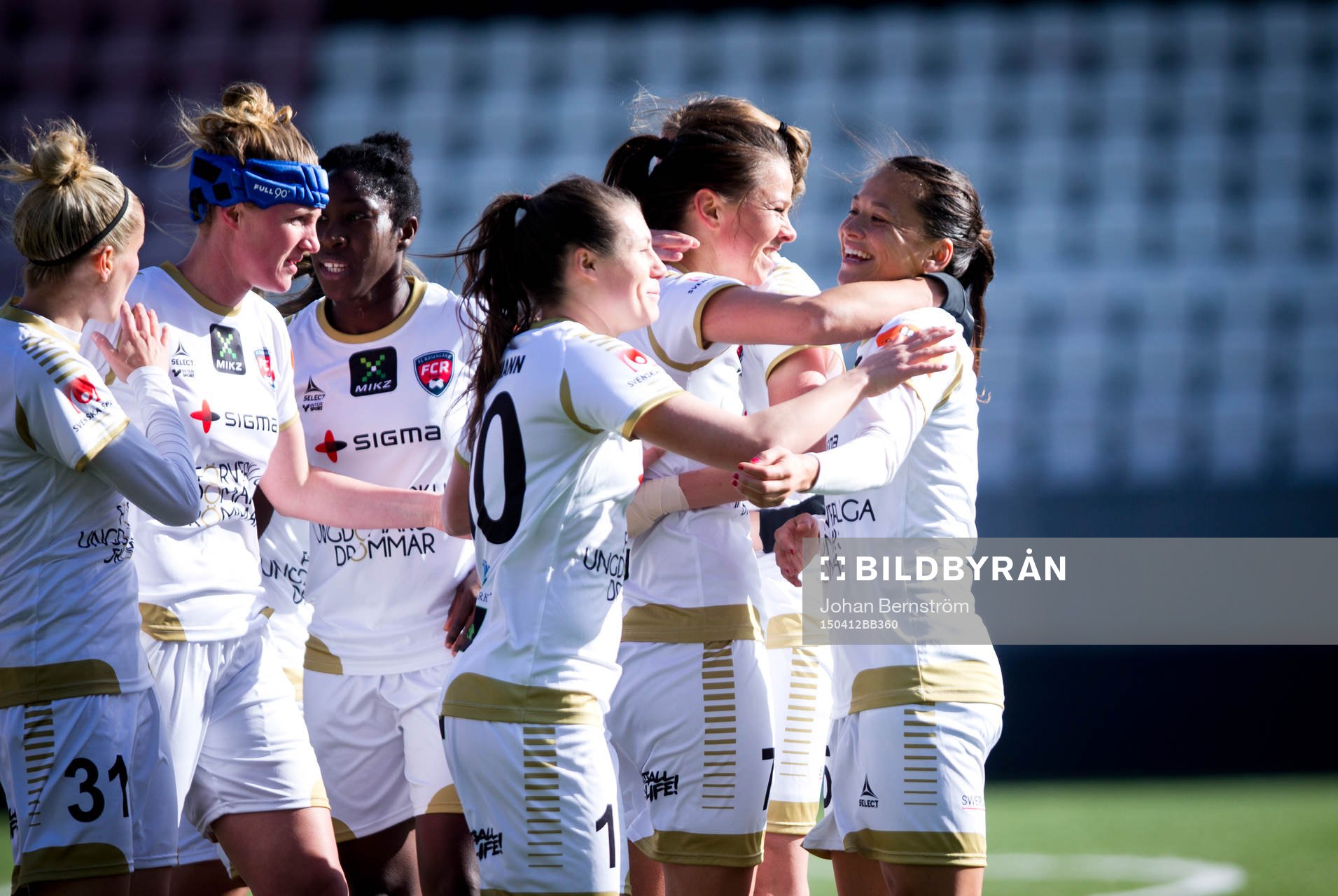 Rosengårds Sara Björk Gunnarsdottir gör 1-3 och jublar