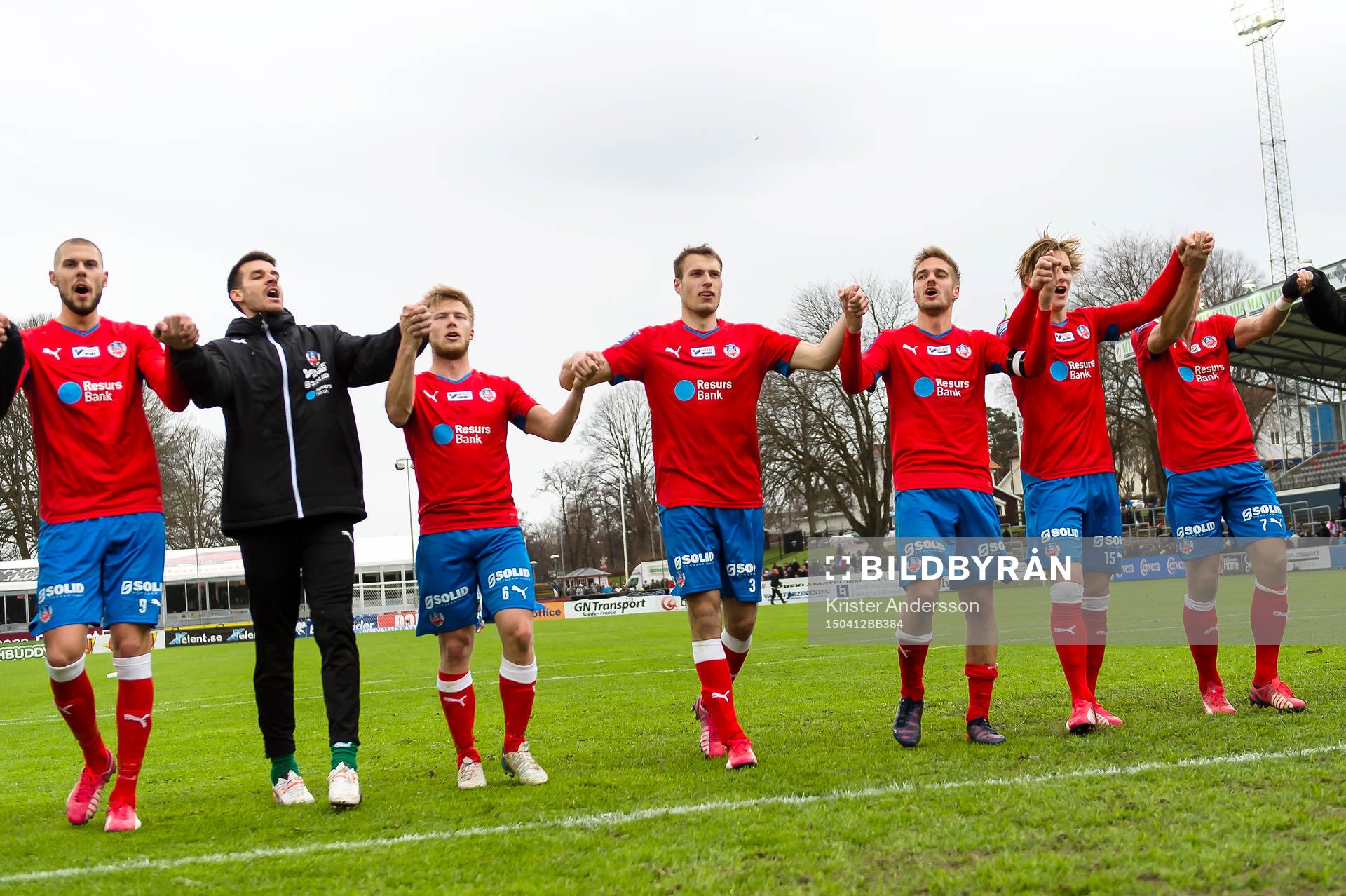 Helsingborgs spelare jublar