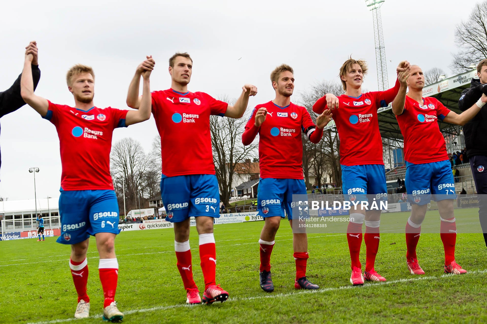 Helsingborgs spelare jublar