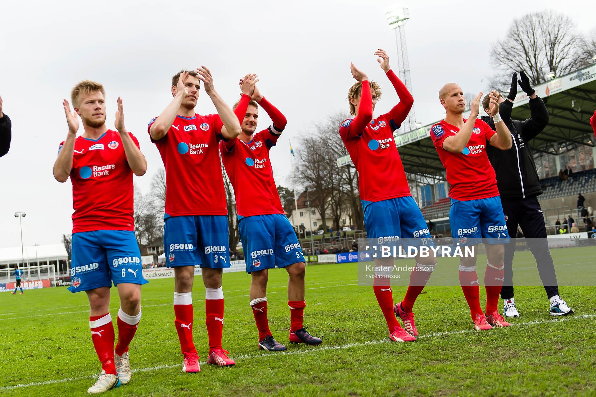 Helsingborgs spelare jublar