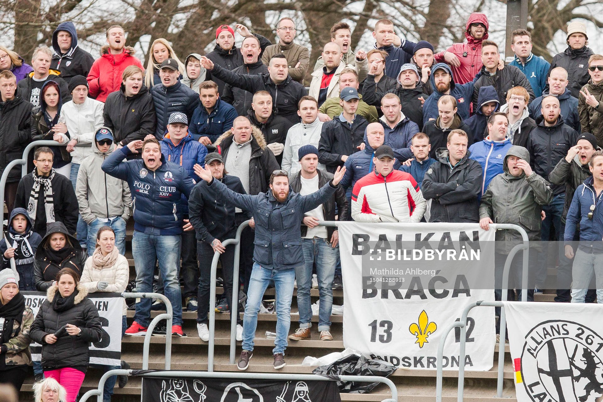 Upprörda Landskronasupportrar
