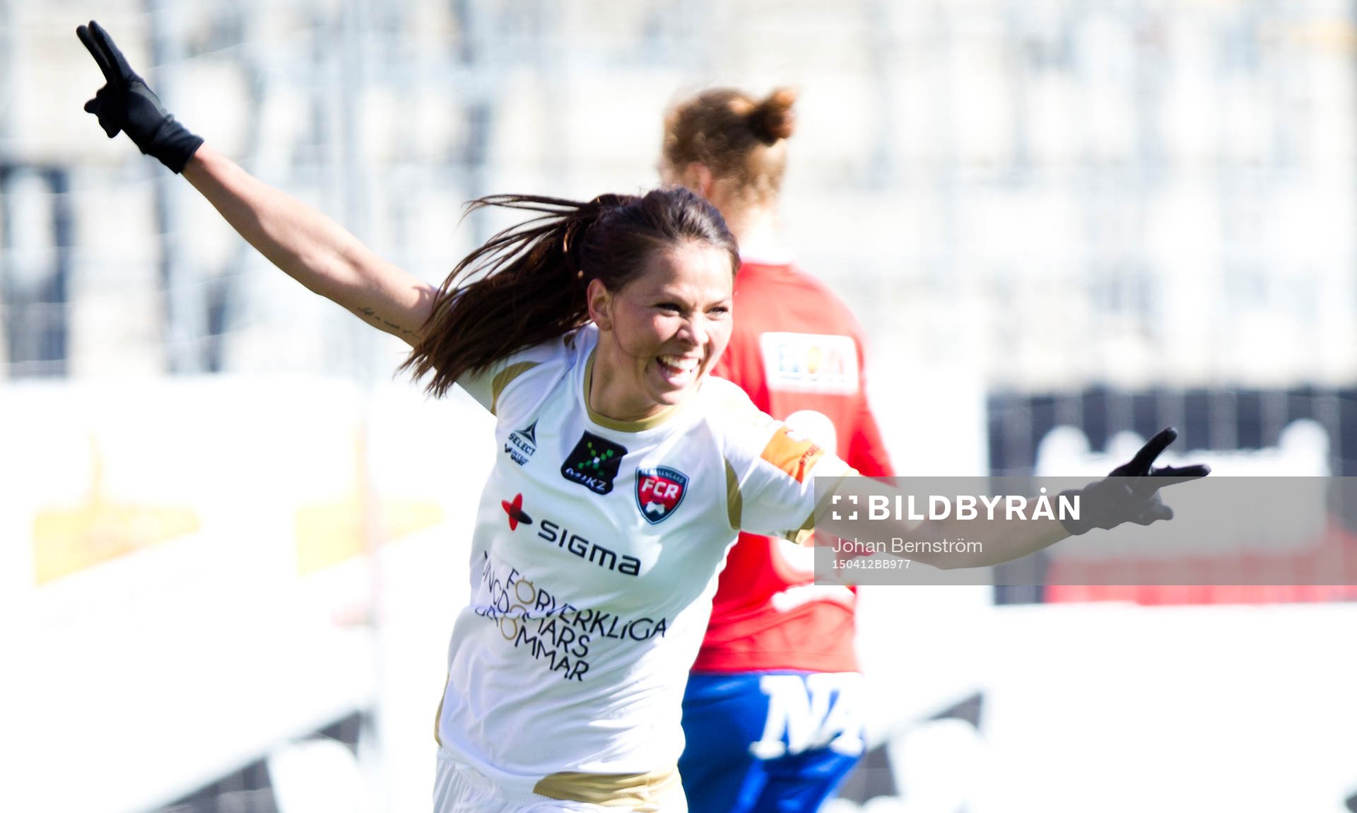 Rosengårds Sara Björk Gunnarsdottir gör 1-3 och jublar