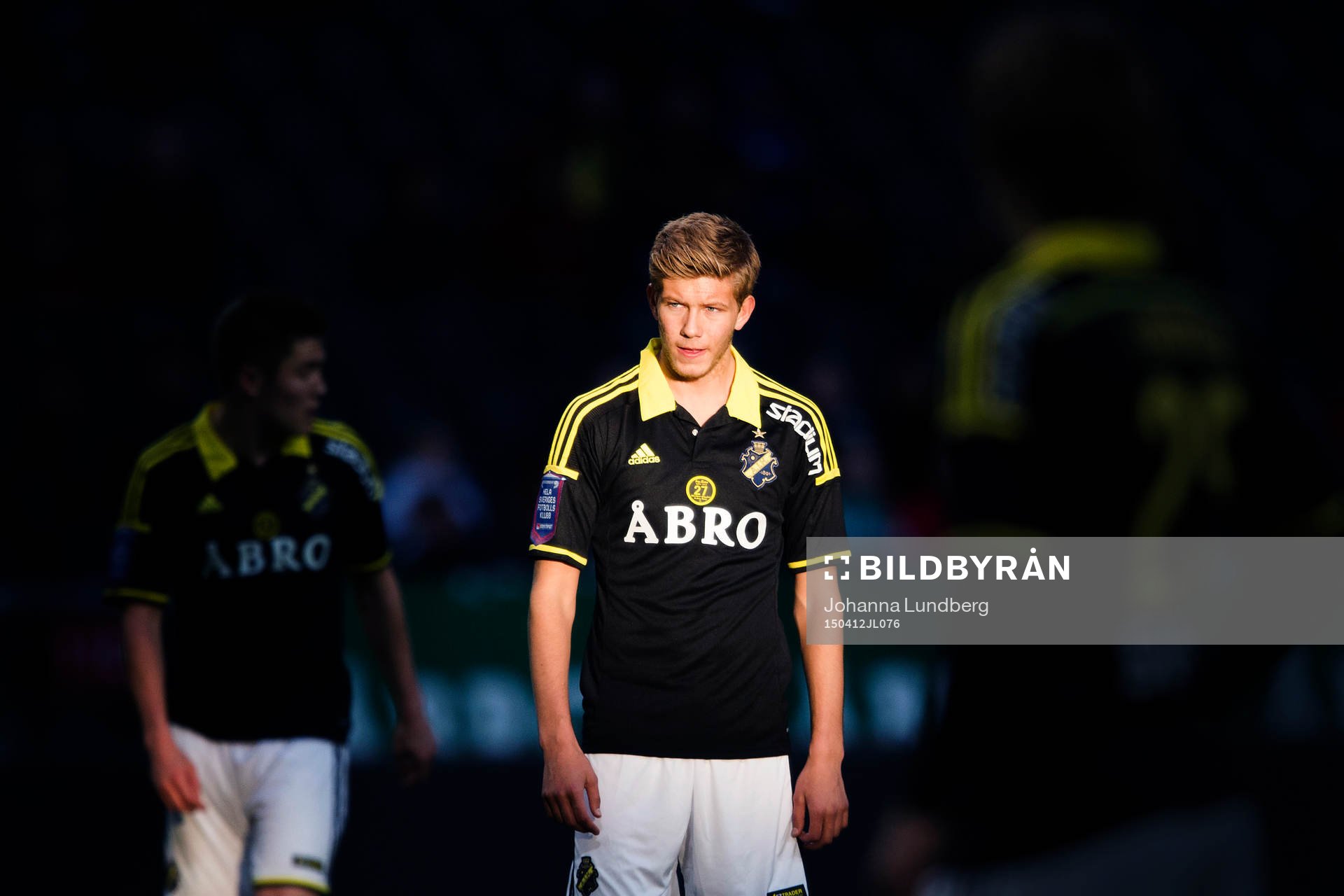 AIK:s Anton Salétros under fotbollsmatchen i Allsvenskan mellan AIK och Gefle den 12 april 2015 i Stockholm.