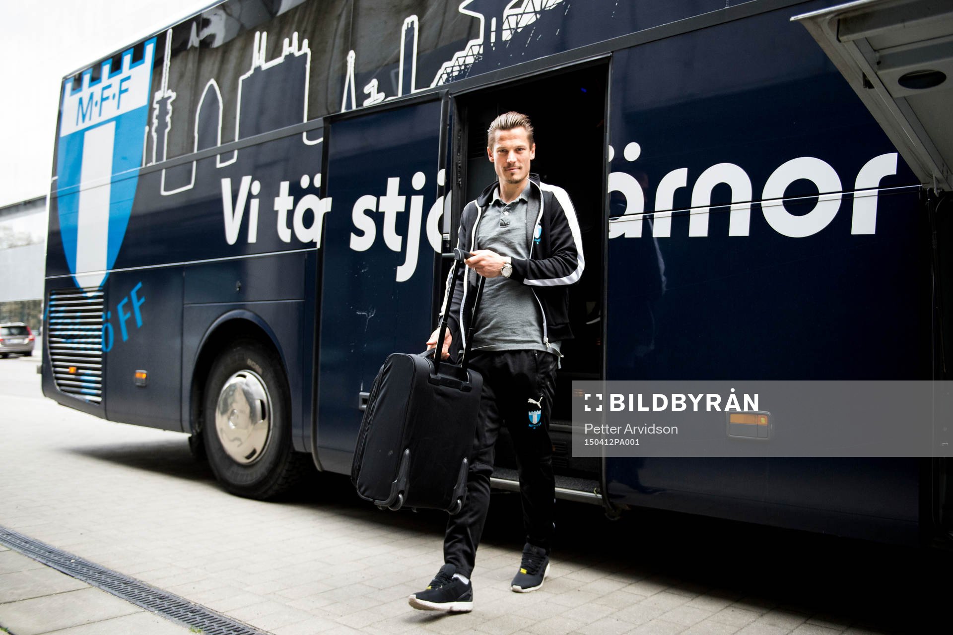 Malmö FFs Markus Rosenberg anländer